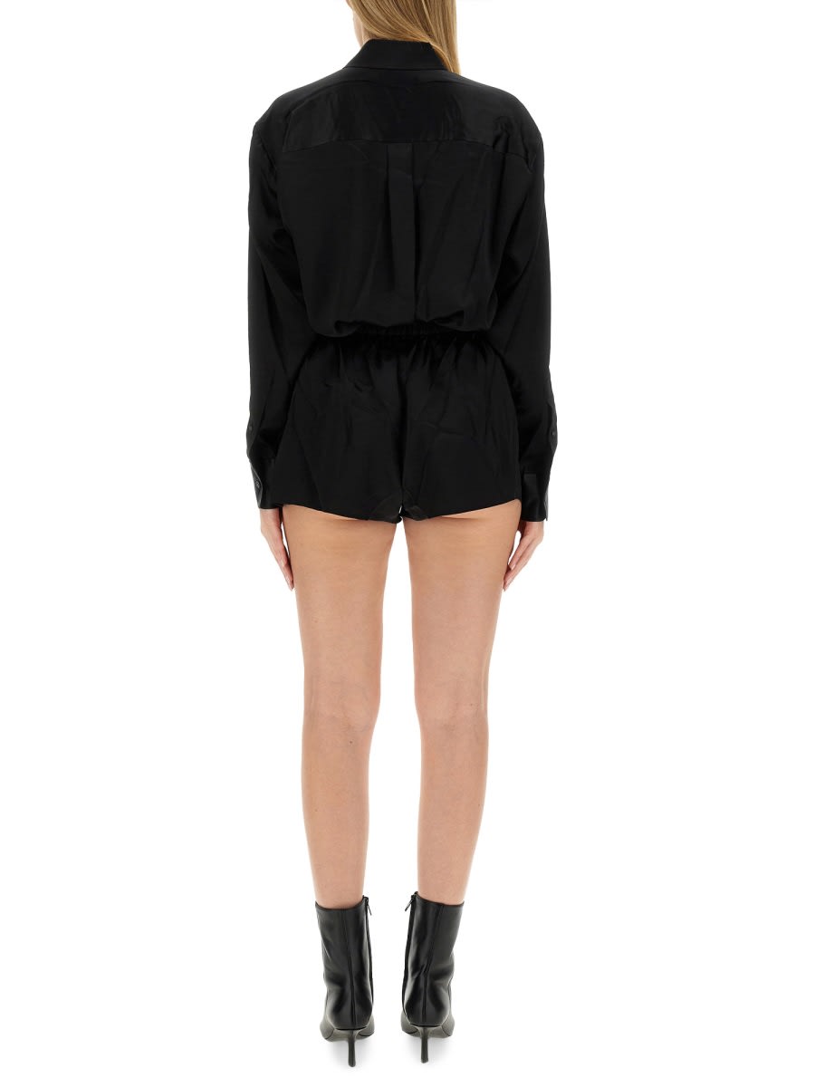 Shop Alexander Wang T Short Jumpsuit With Boxer Silhouette In Black