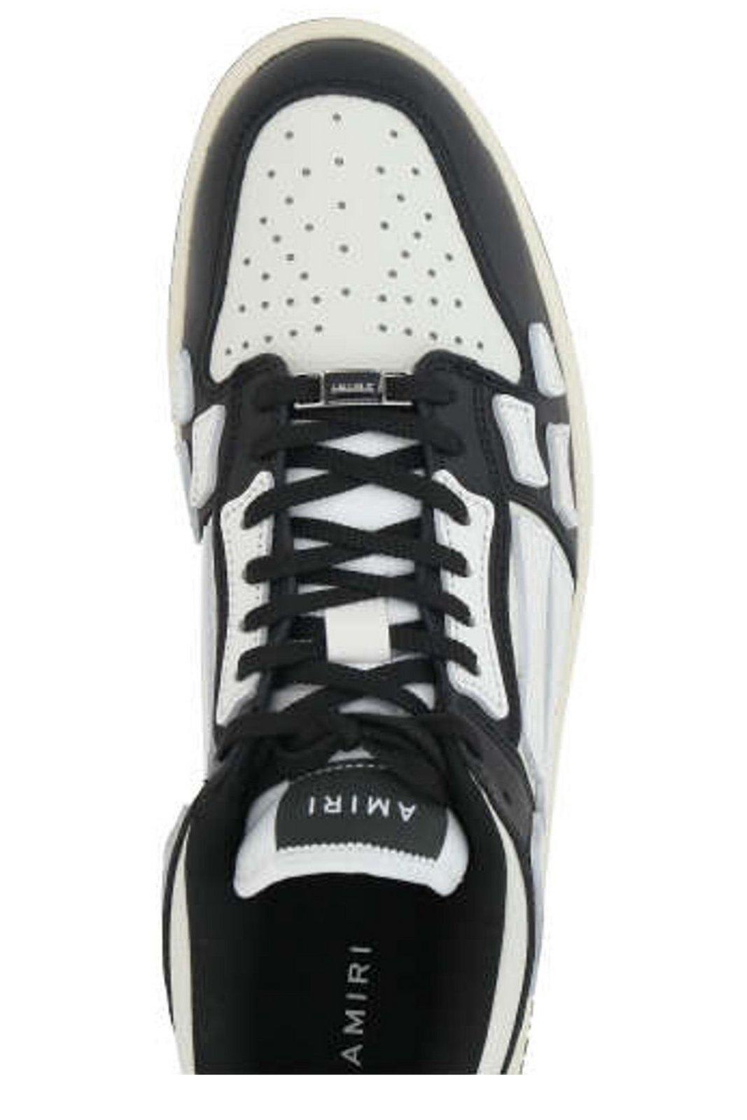 Shop Amiri Bone Patch Low-top Sneakers In Bianco E Nero