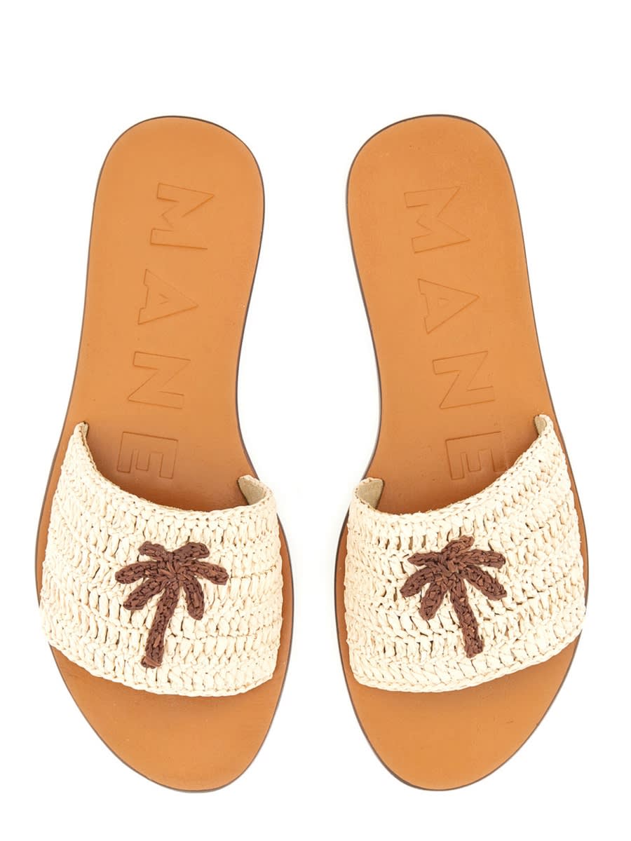 Manebi Manebí Raffia Sandal In Beige