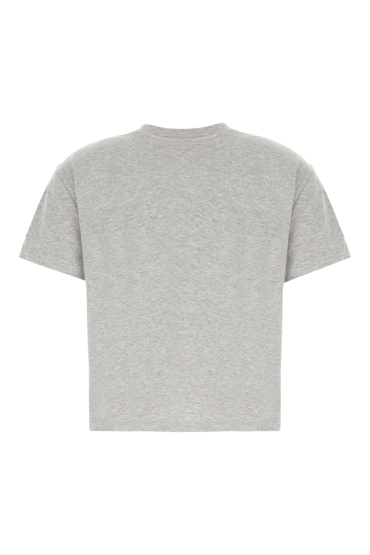 Shop Apc Melange Grey Cotton T-shirt In Gris Chine Blanc