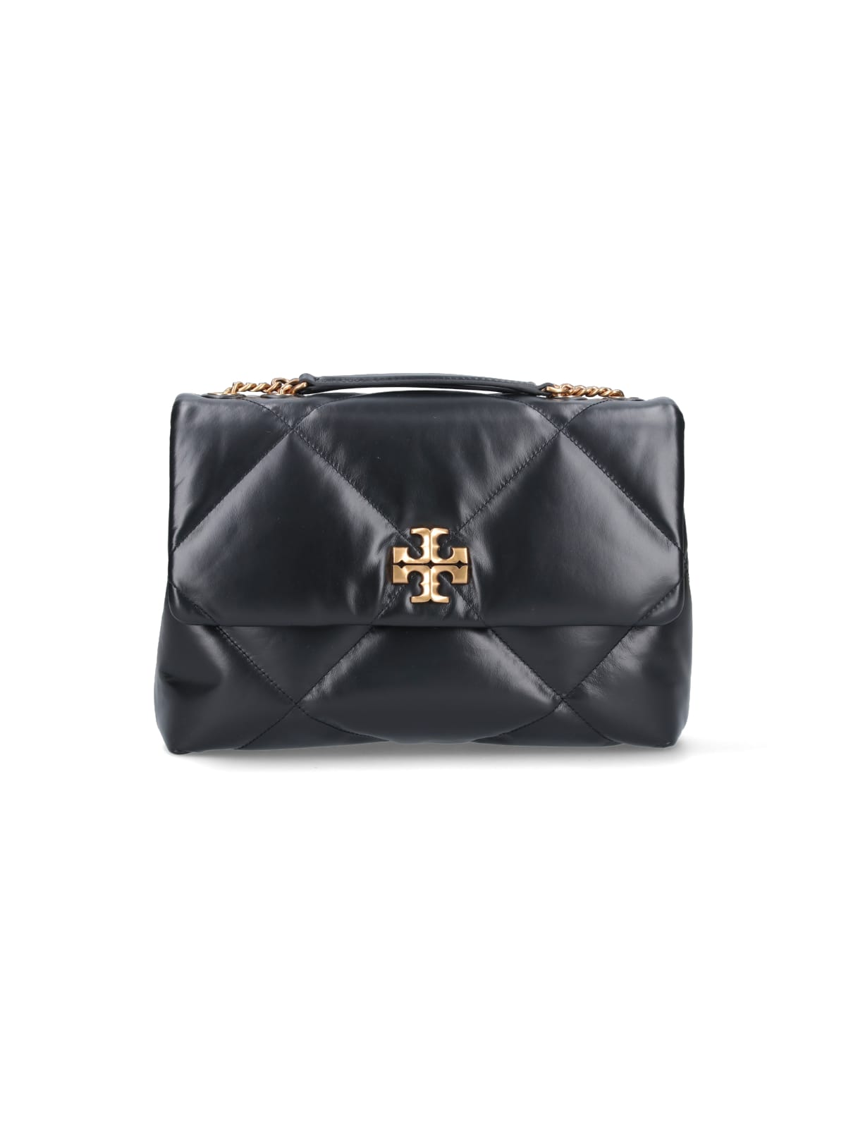 Tory Burch Kira Matelassé Leather Shoulder Bag In Black