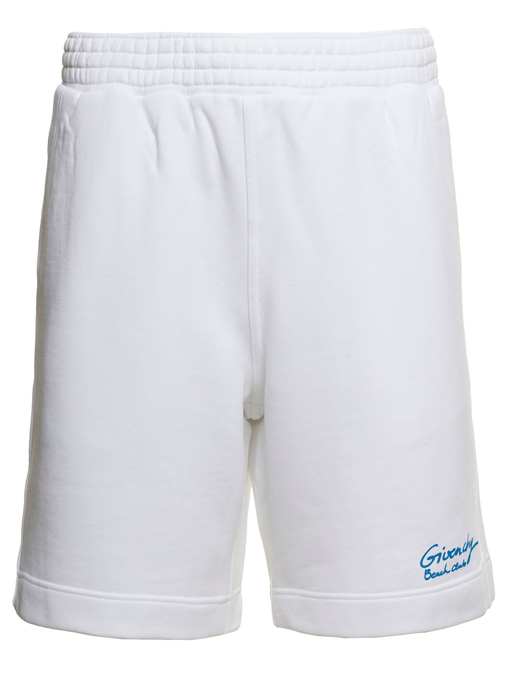 la Plage White Shorts With Logo Print In Cotton Man