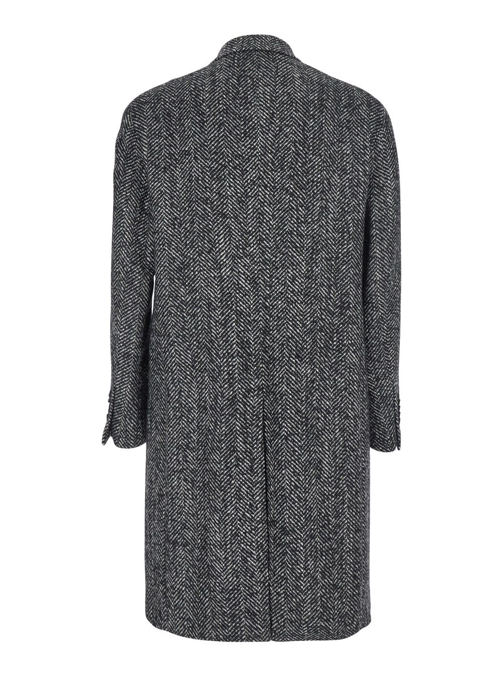Tagliatore Grey Oversized Double-breasted Coat In Wool Blend Man In Gray