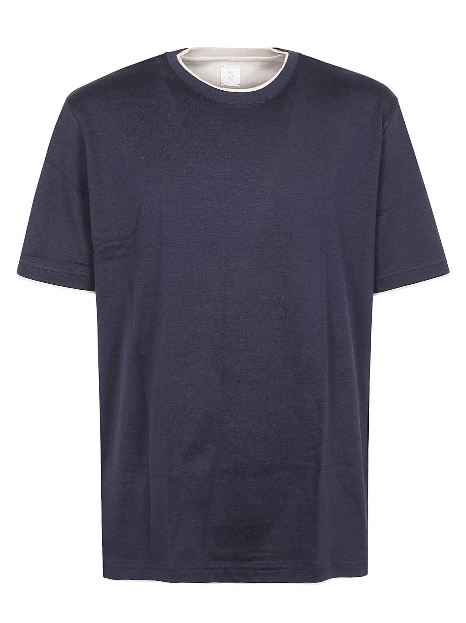 Shop Eleventy Crew-neck T-shirts In Blue