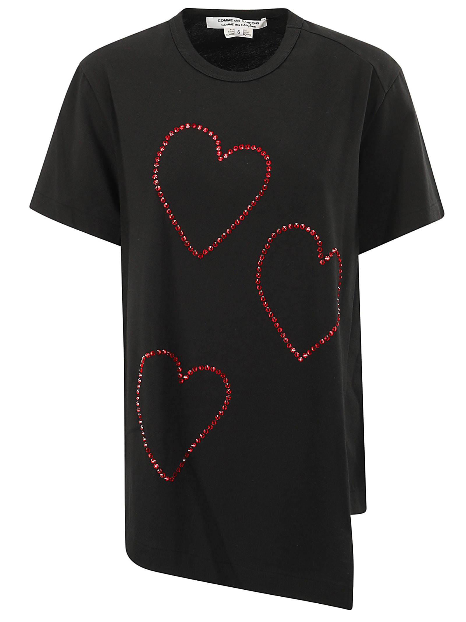 Shop Comme Des Garçons Comme Des Garçons Ladies T-shirt In Black/red