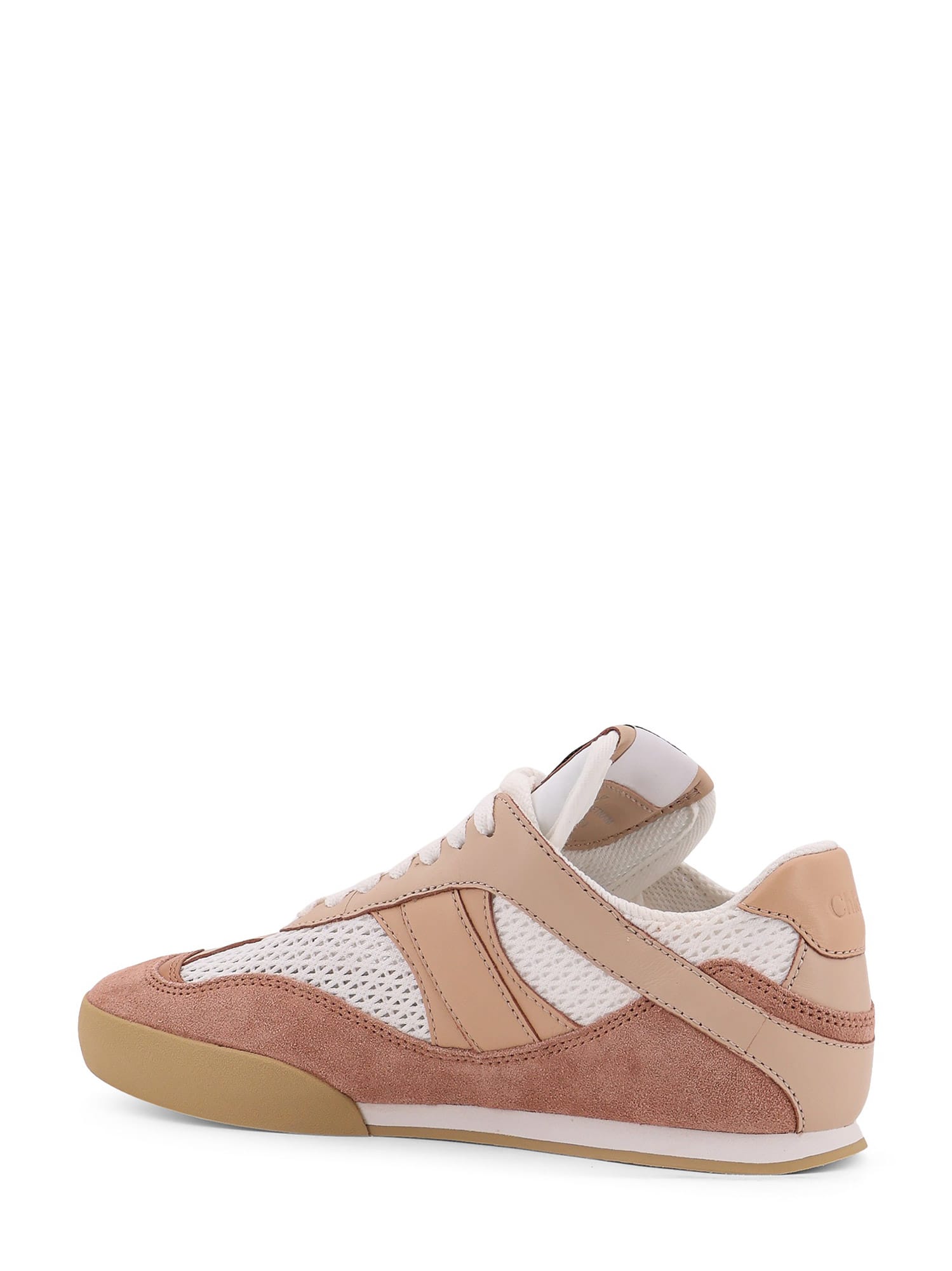 Chloé Kick Leather And Suede-trimmed Mesh Sneakers