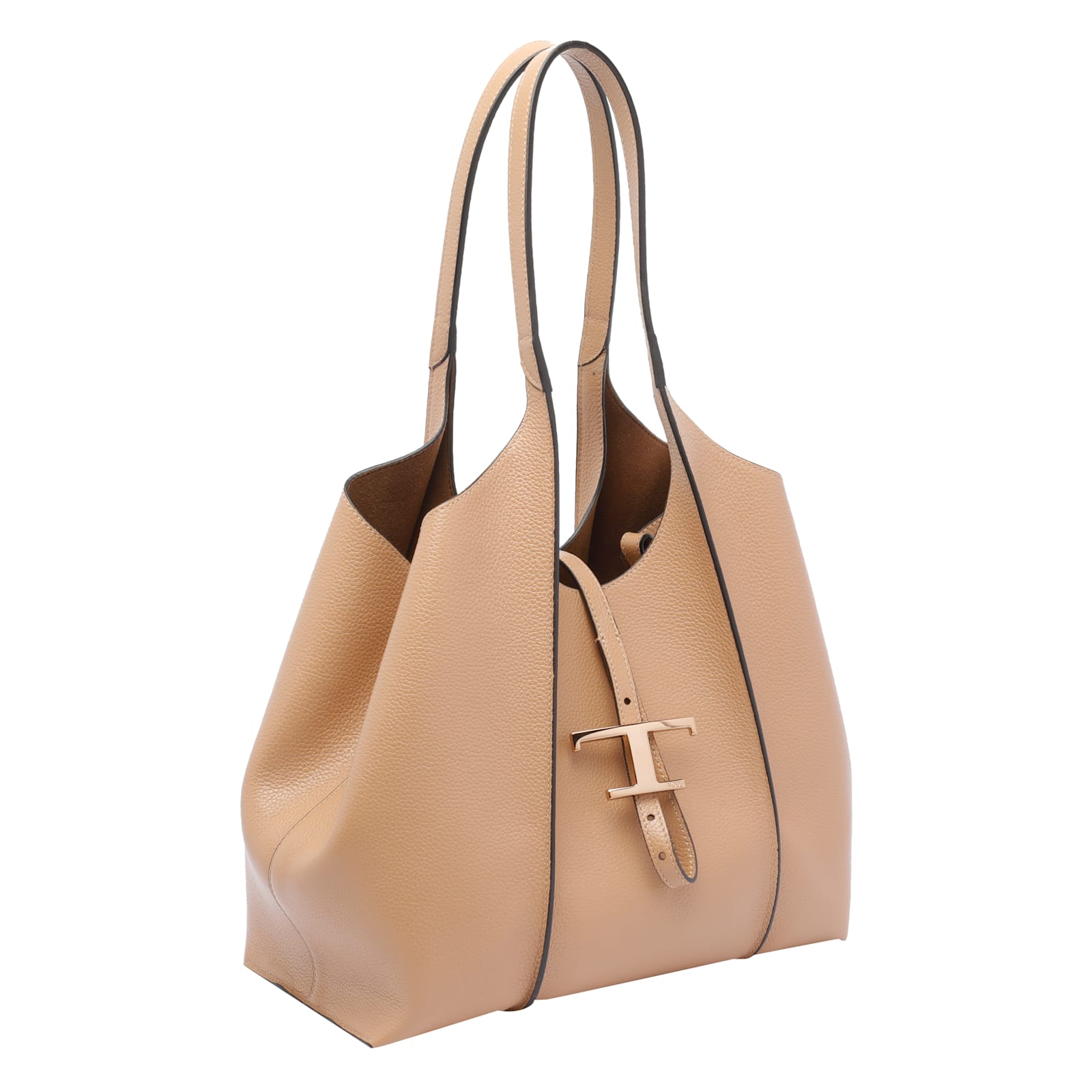 Tod's Trimmed Texture Tote Handles In Pink