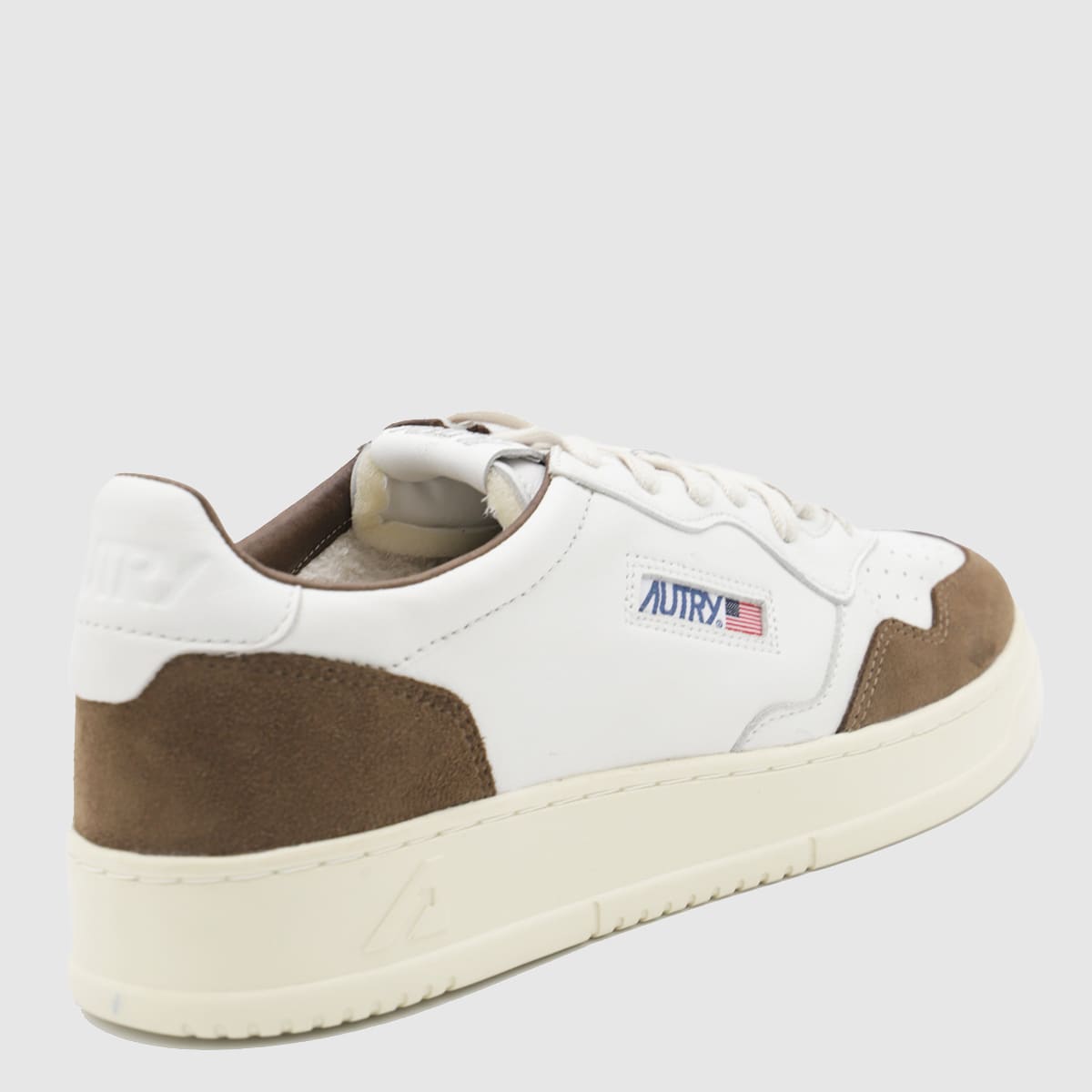 Autry Medalist Low Sneakers In Goatskin And Suede In Multi