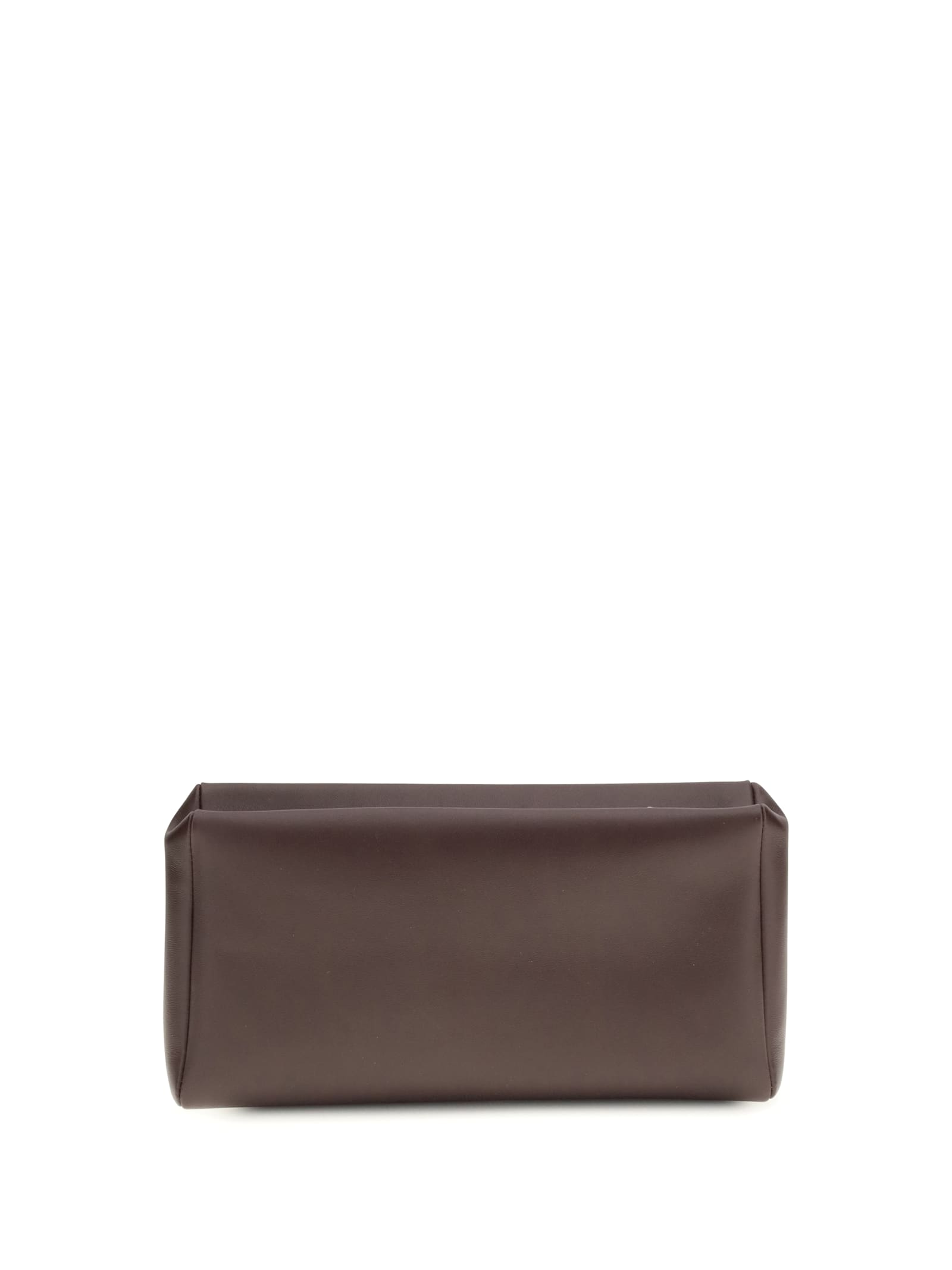 The Row Compact Square Leather Clutch Bag