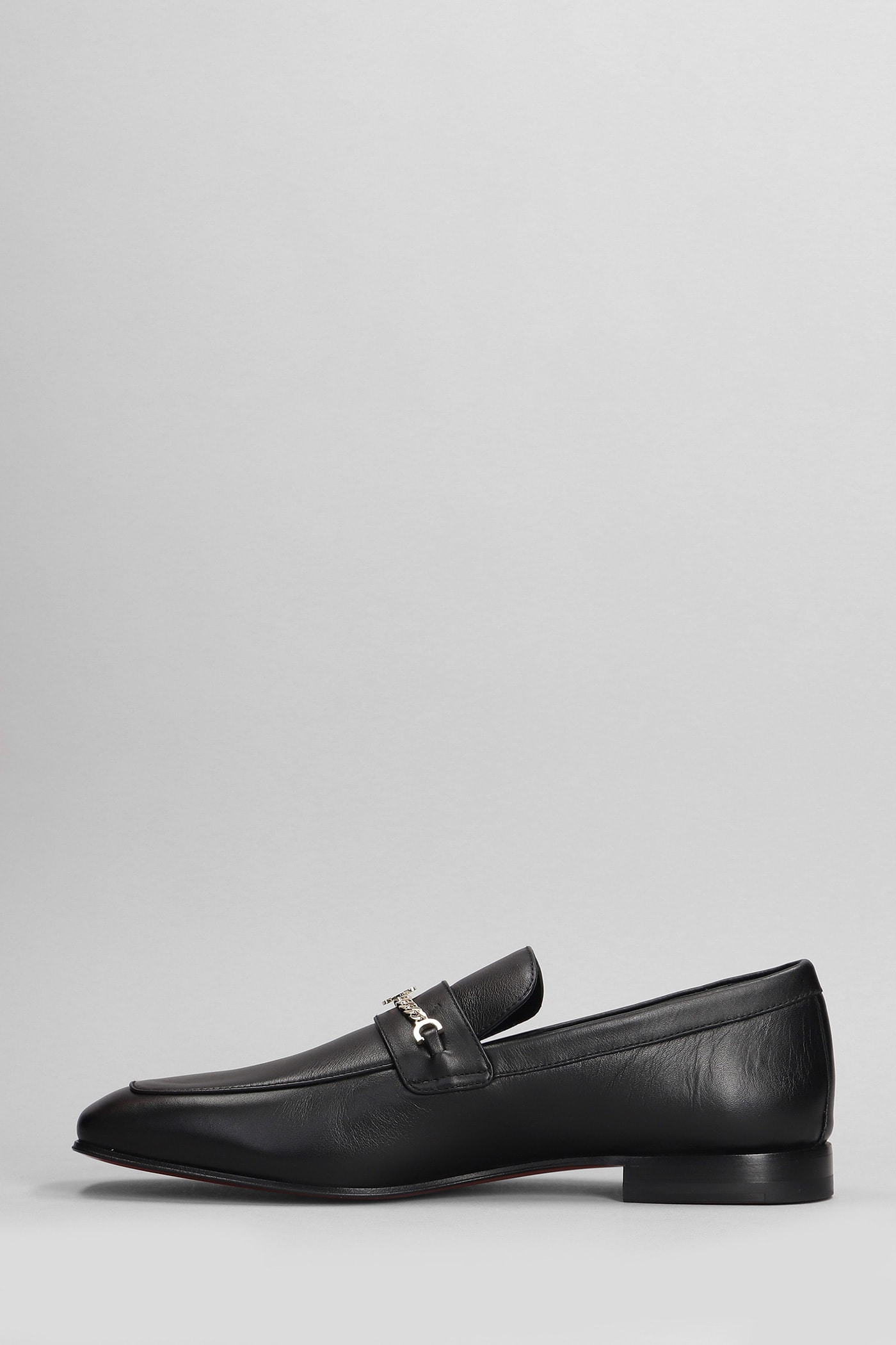 Shop Christian Louboutin Mj Moc Loafers In Black Leather