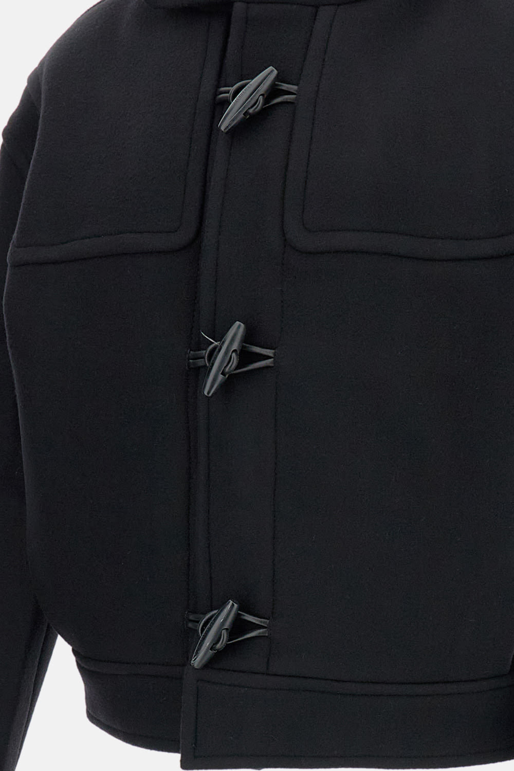 Jacquemus Wool Jacket Le Duffle Cabana In Black
