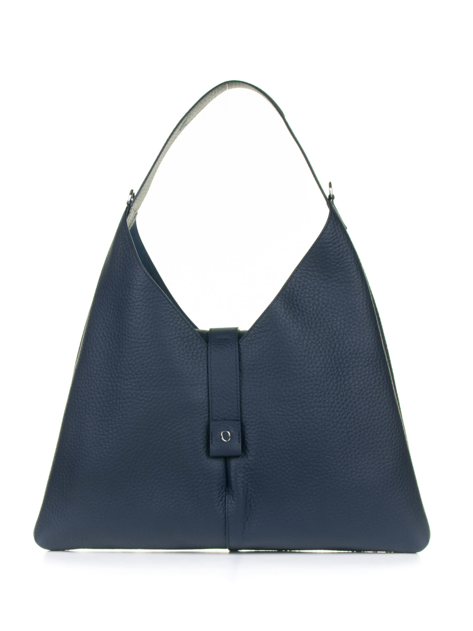 Navy Blue Vita Soft Shoulder Bag With Shoulder Strap