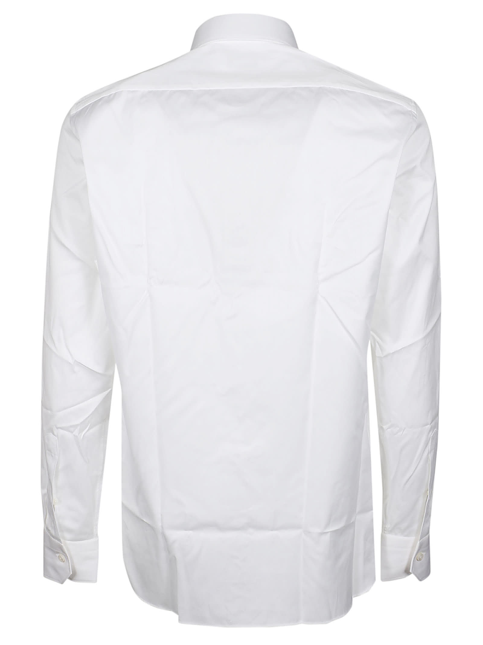 Shop Zegna Long Sleeve Shirt In Bianco