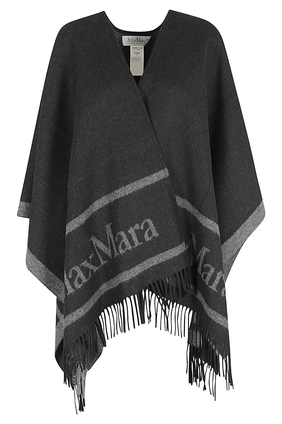 Max Mara Hilde Logo Cape In Black