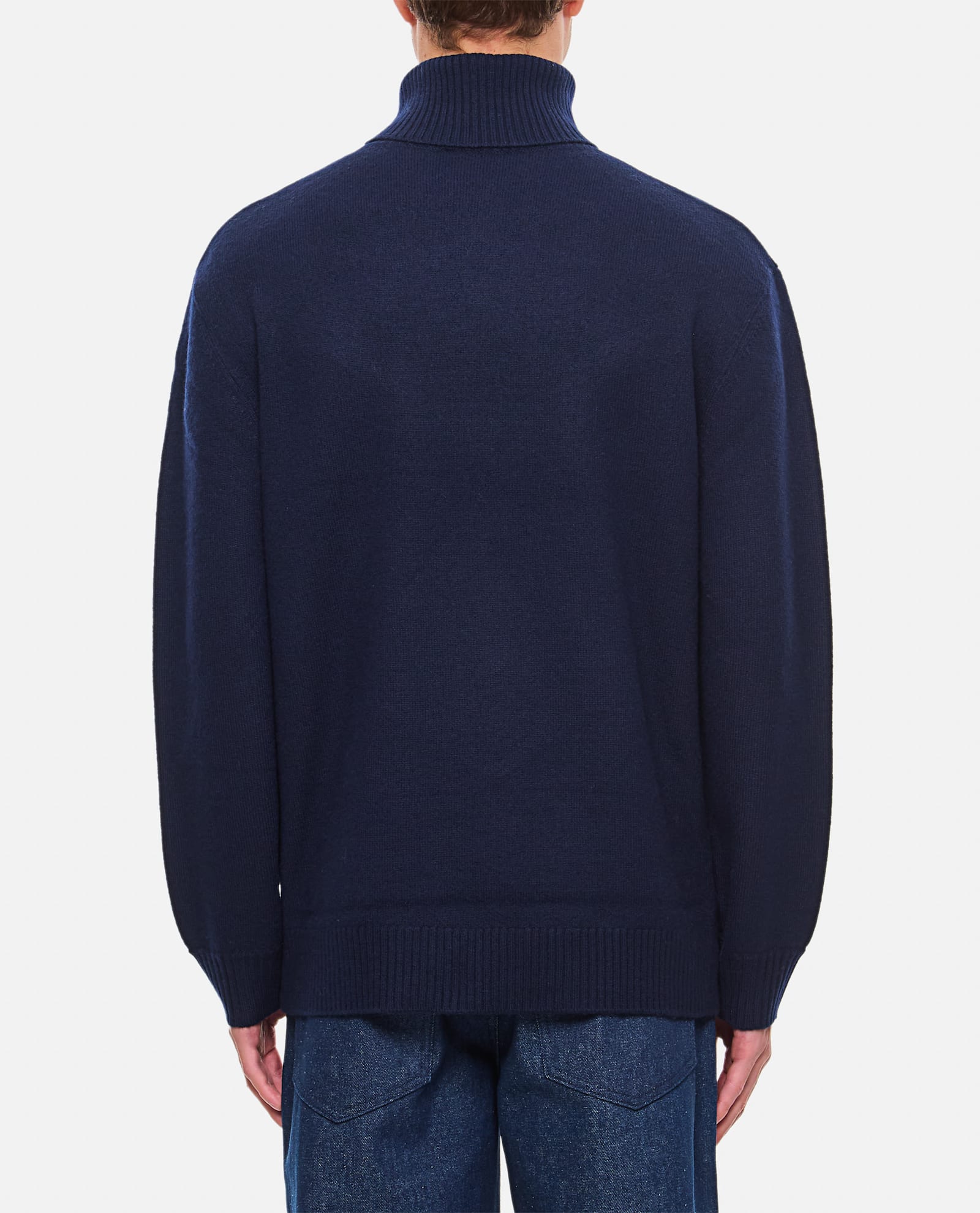 Apc Walter High-neck Pullover In Blue