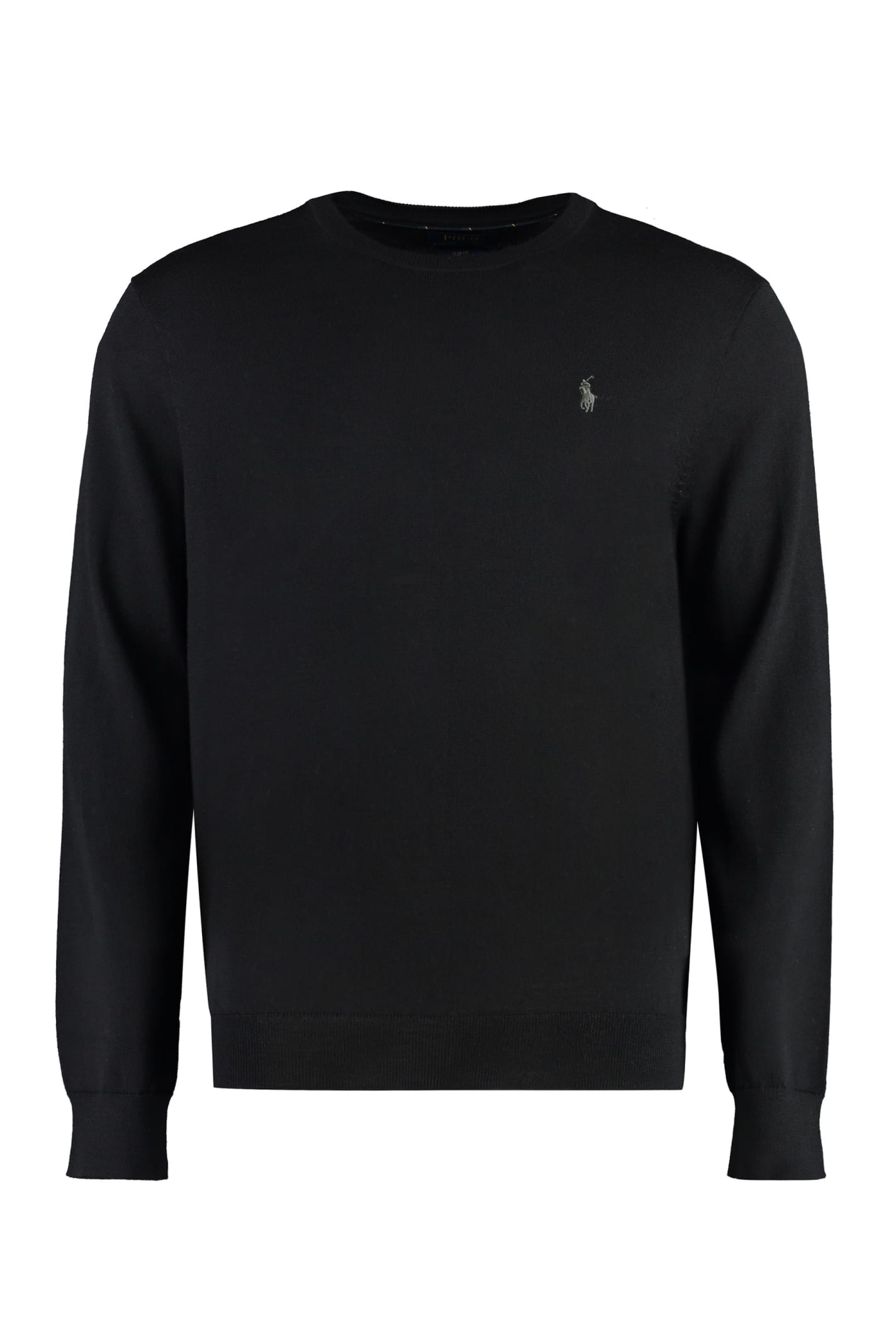 Shop Polo Ralph Lauren Wool Pullover Sweater In Black