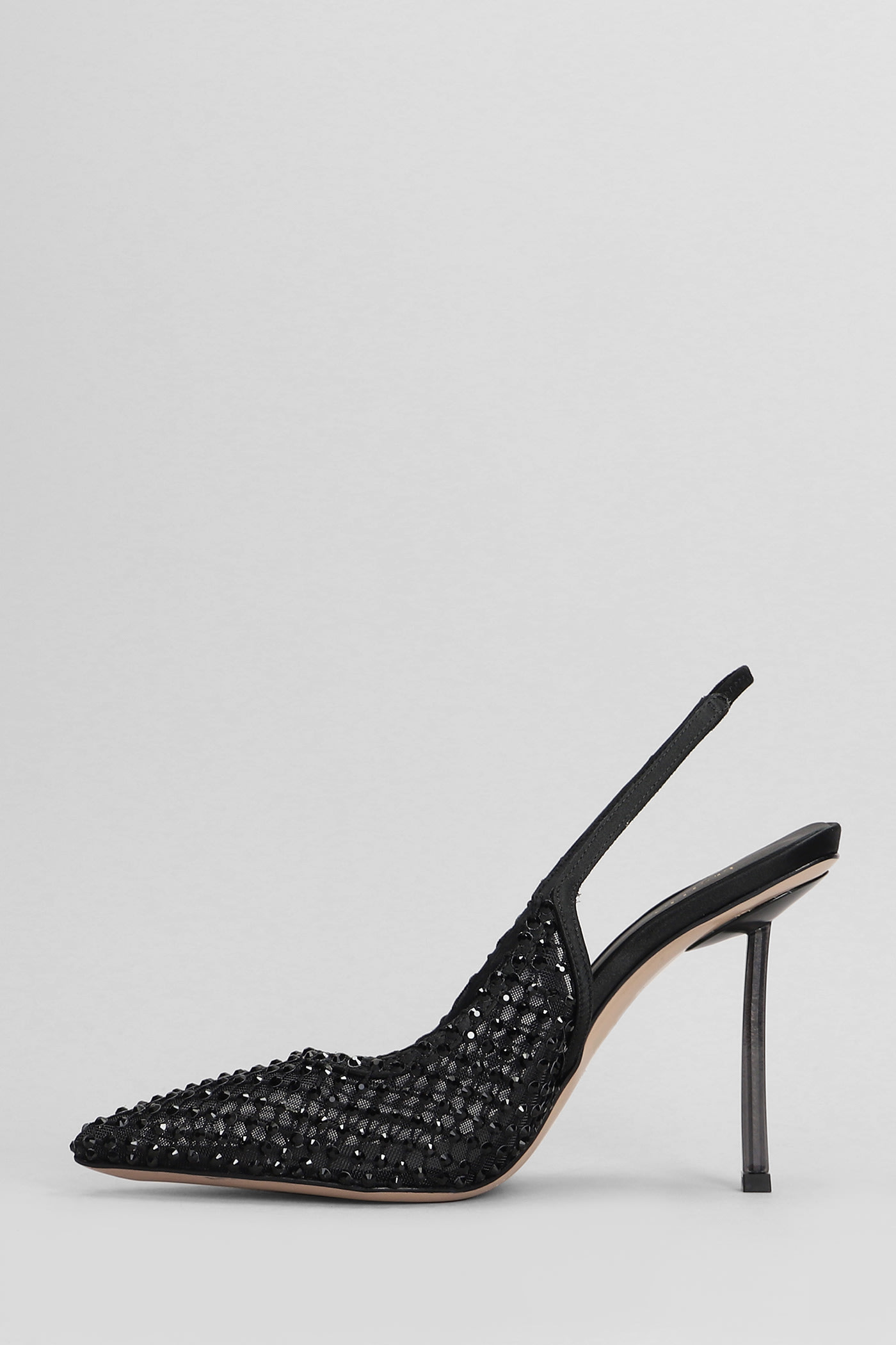 Shop Le Silla Gilda Pumps In Black Satin