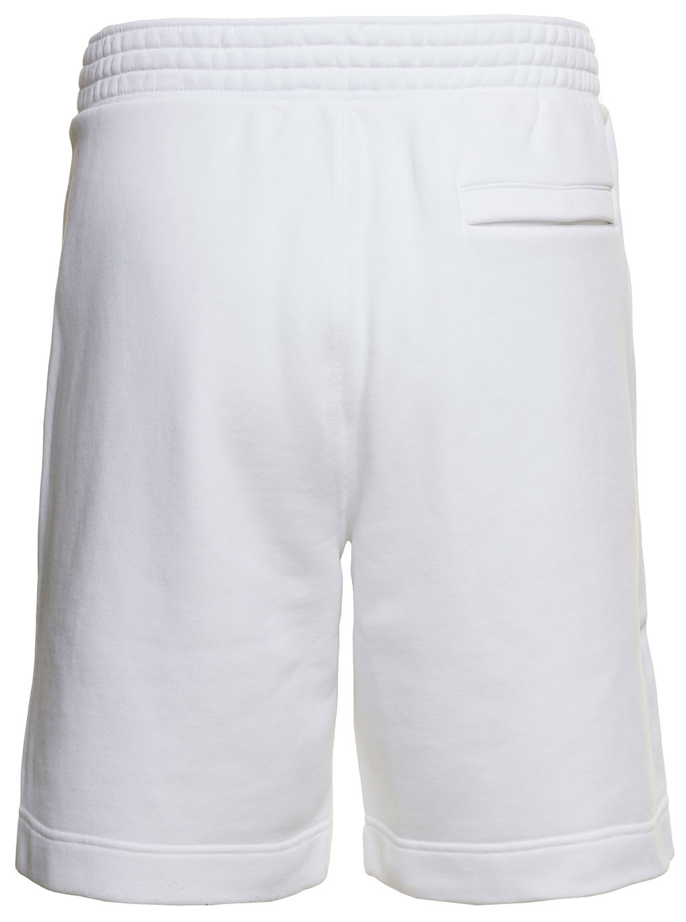 Shop Givenchy La Plage White Shorts With Logo Print In Cotton Man