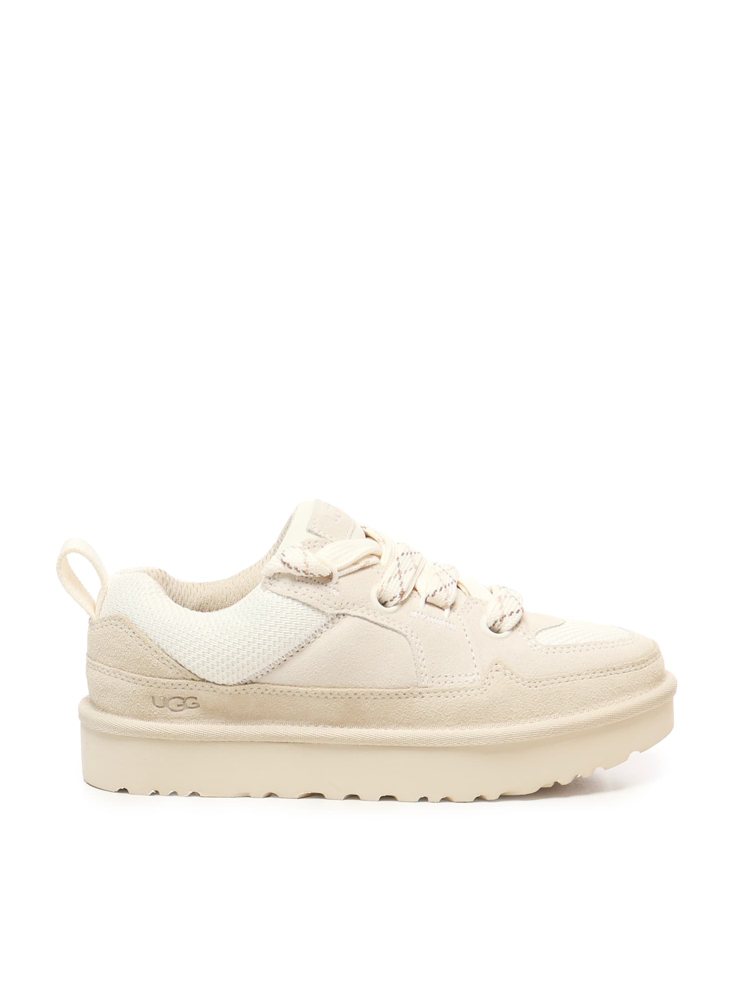 Ugg Lo Lowmel Mesh And Suede Sneakers Shoes In Neutral
