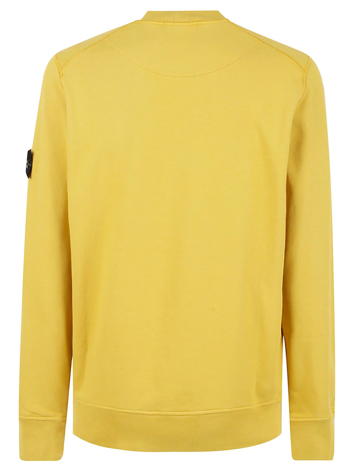 Shop Stone Island Logo Patch Crewneck Sweatshirt In Senape