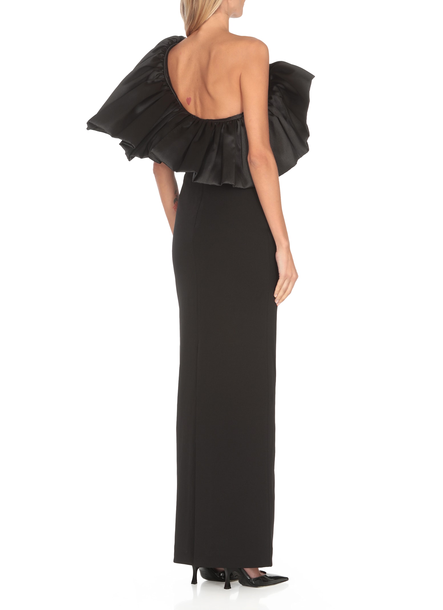 Solace London Long Cassia Dress In Black