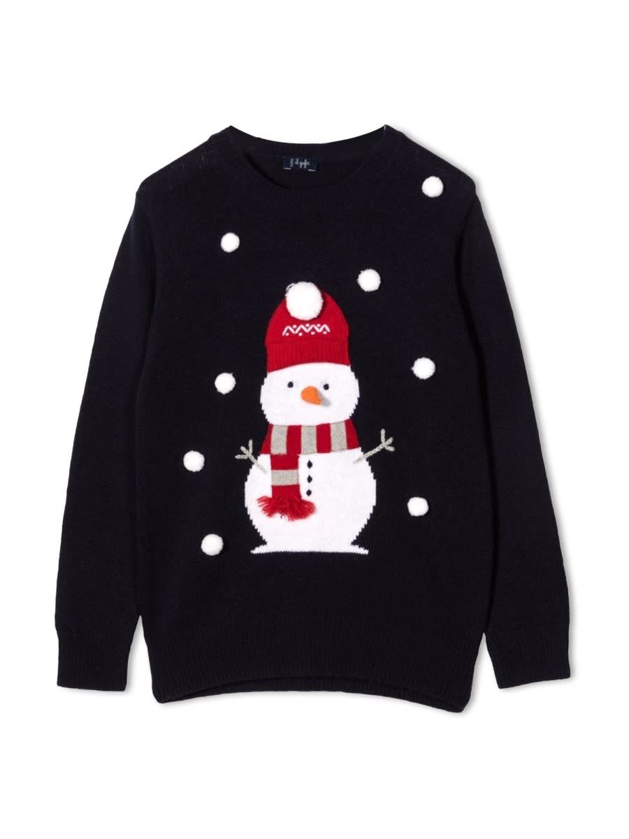 Il Gufo Kids' Maglia Tricot In Blue