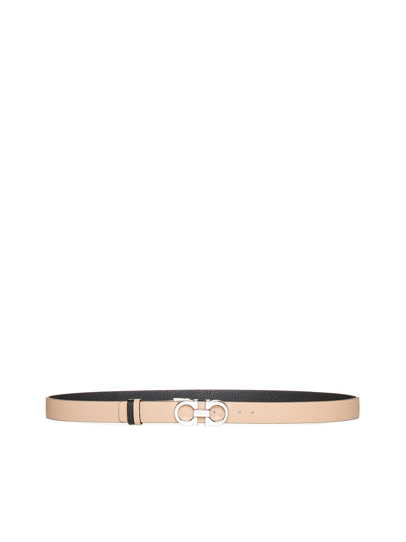 Ferragamo Cappuccino Leather Reversible Belt In Neutral