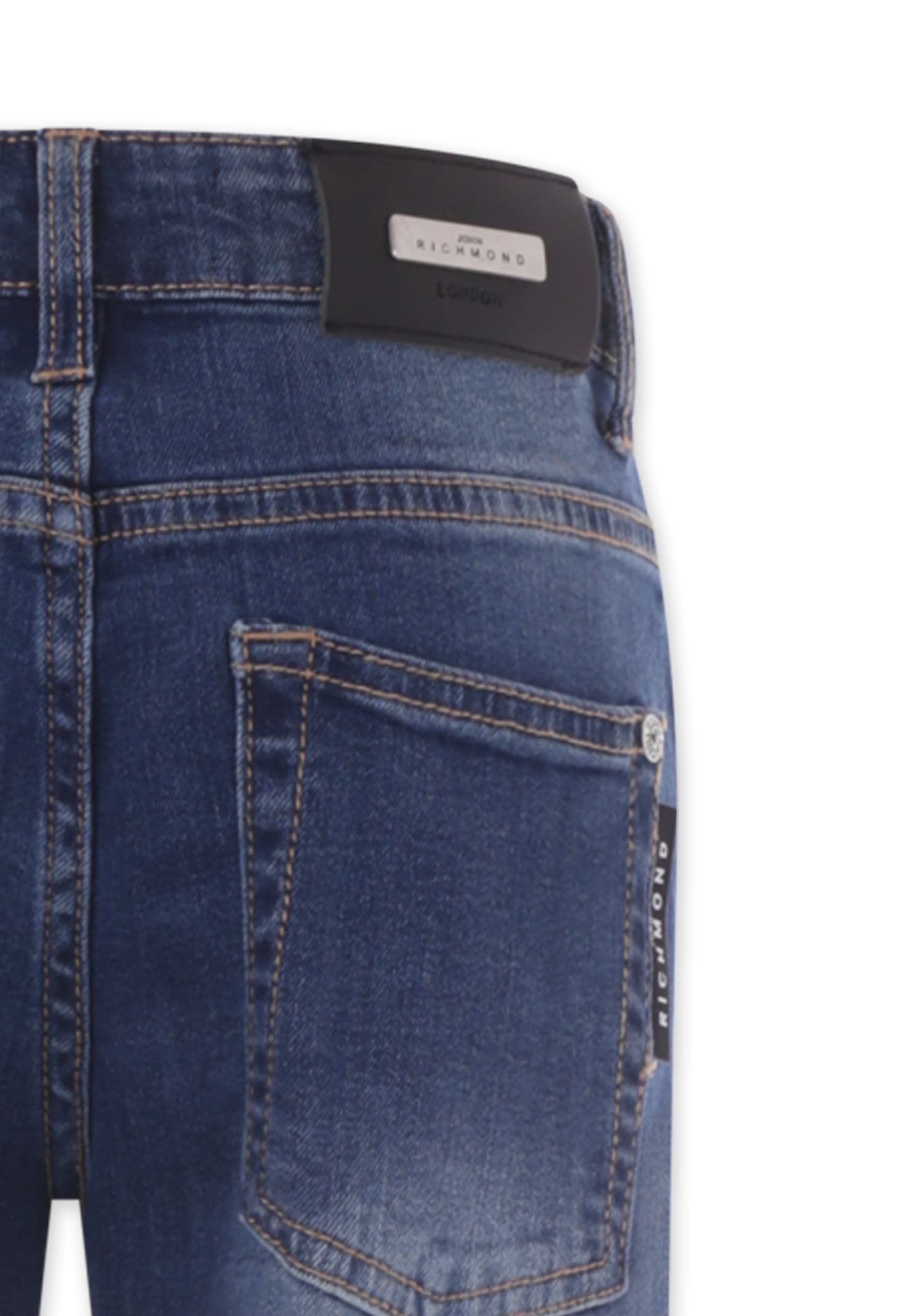 Richmond Denim Jeans For Boy With Logo In Blue