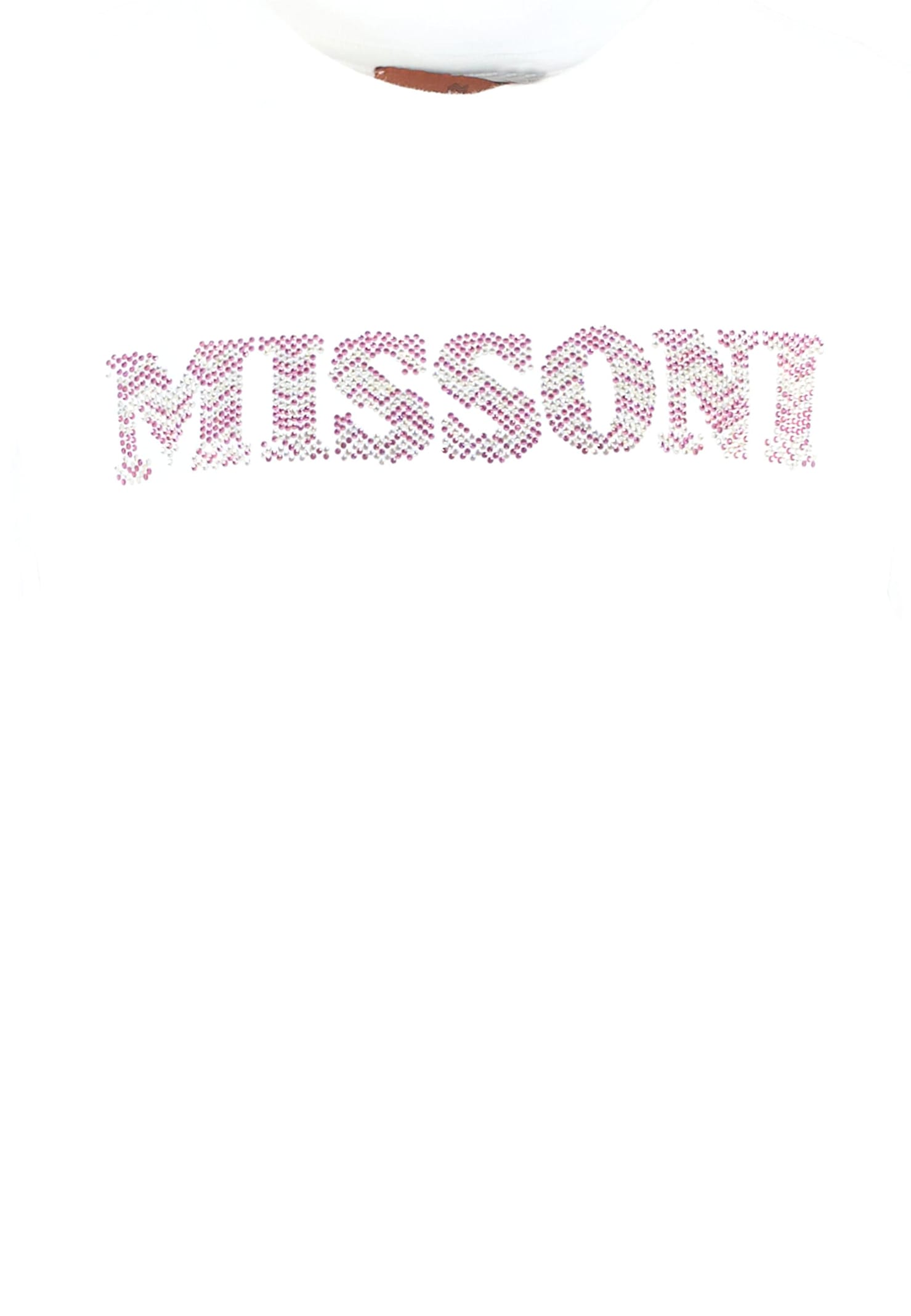Missoni White T-shirt For Girl With Logo In White