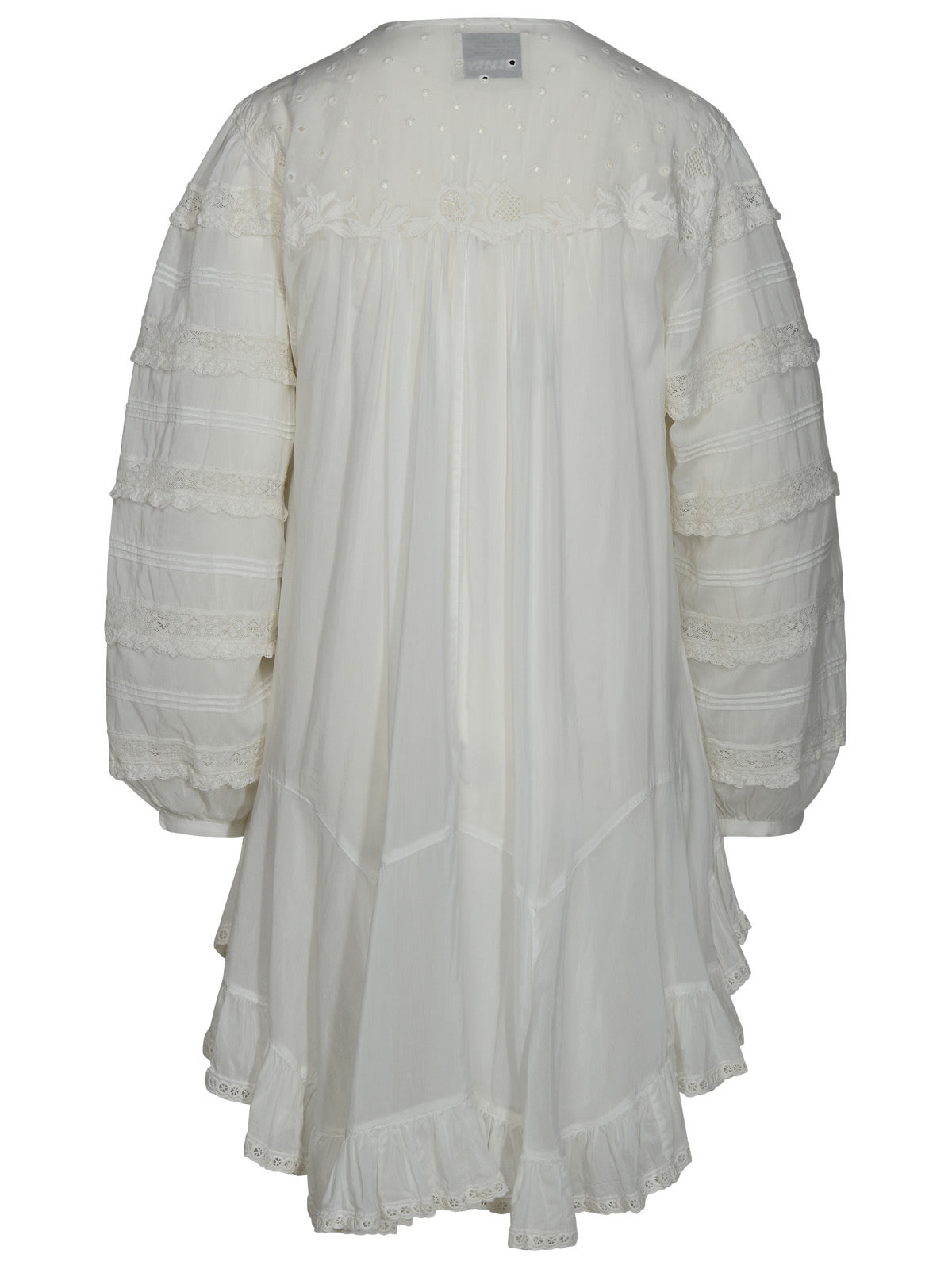 Shop Isabel Marant Gyliane Dress In White Silk Blend