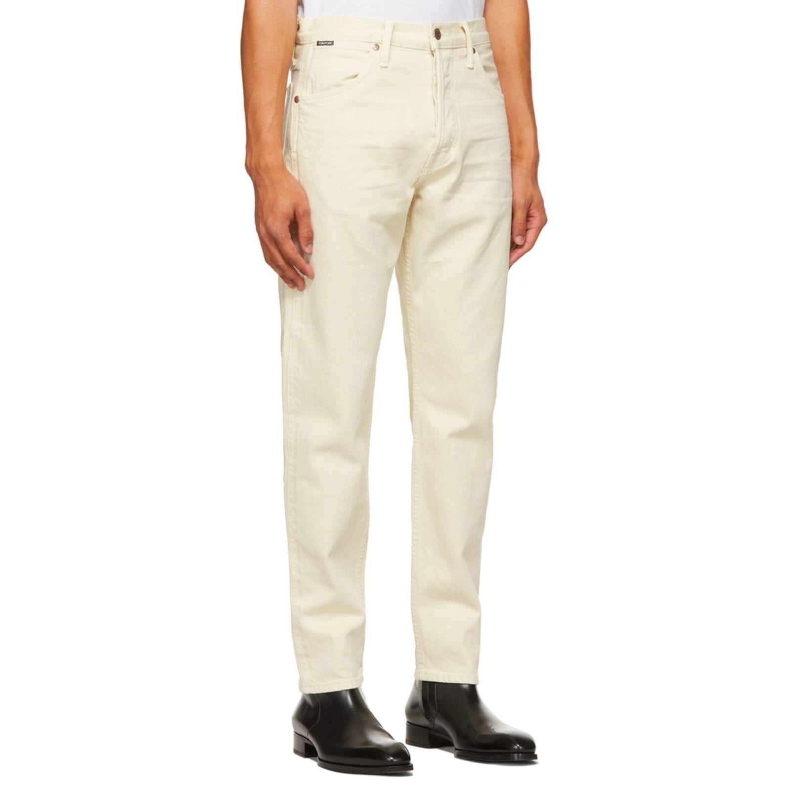 Shop Tom Ford Denim Jeans In White