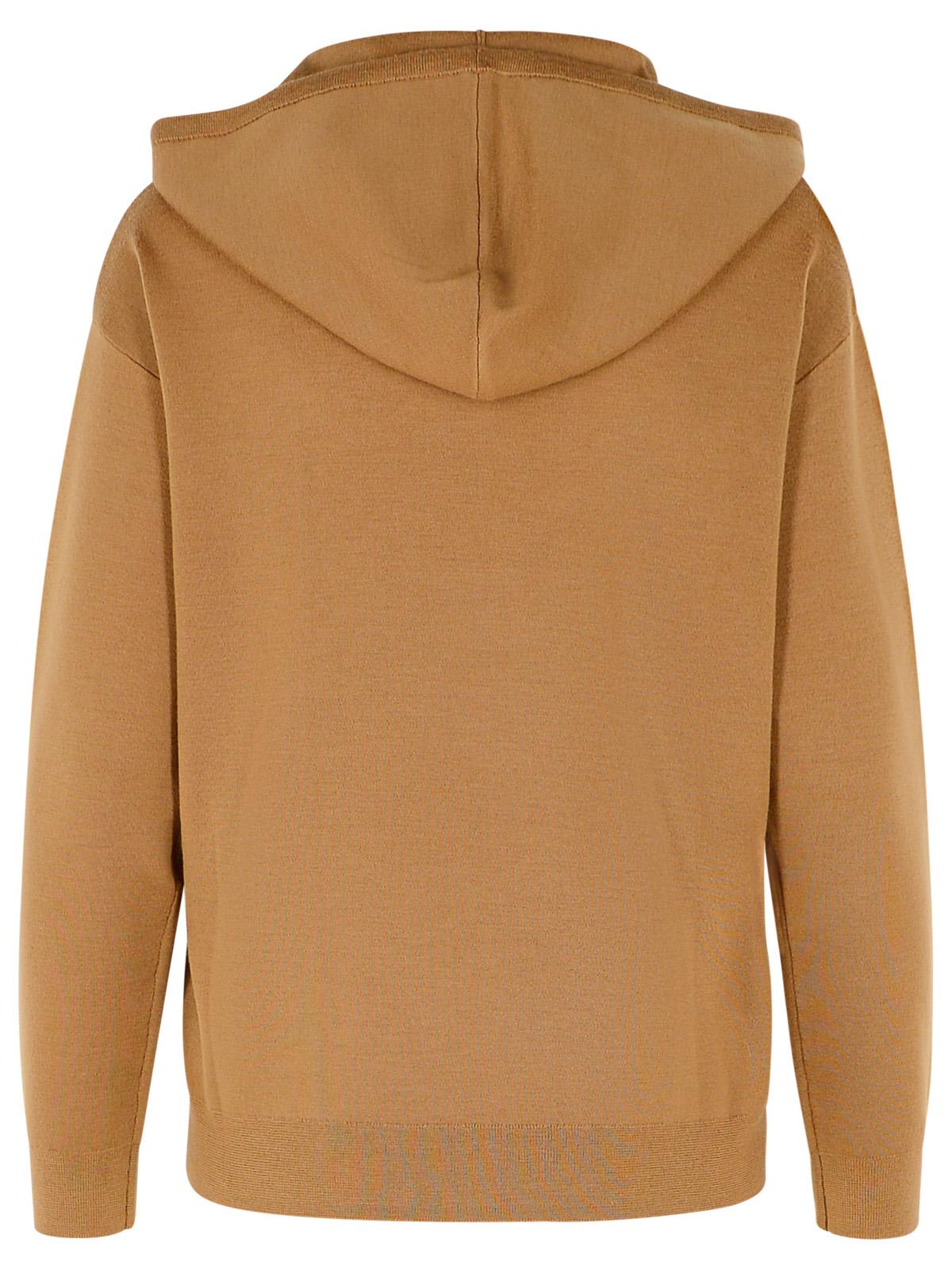Max Mara Hooded Sweatshirt With Drawstring And Graphic Detail