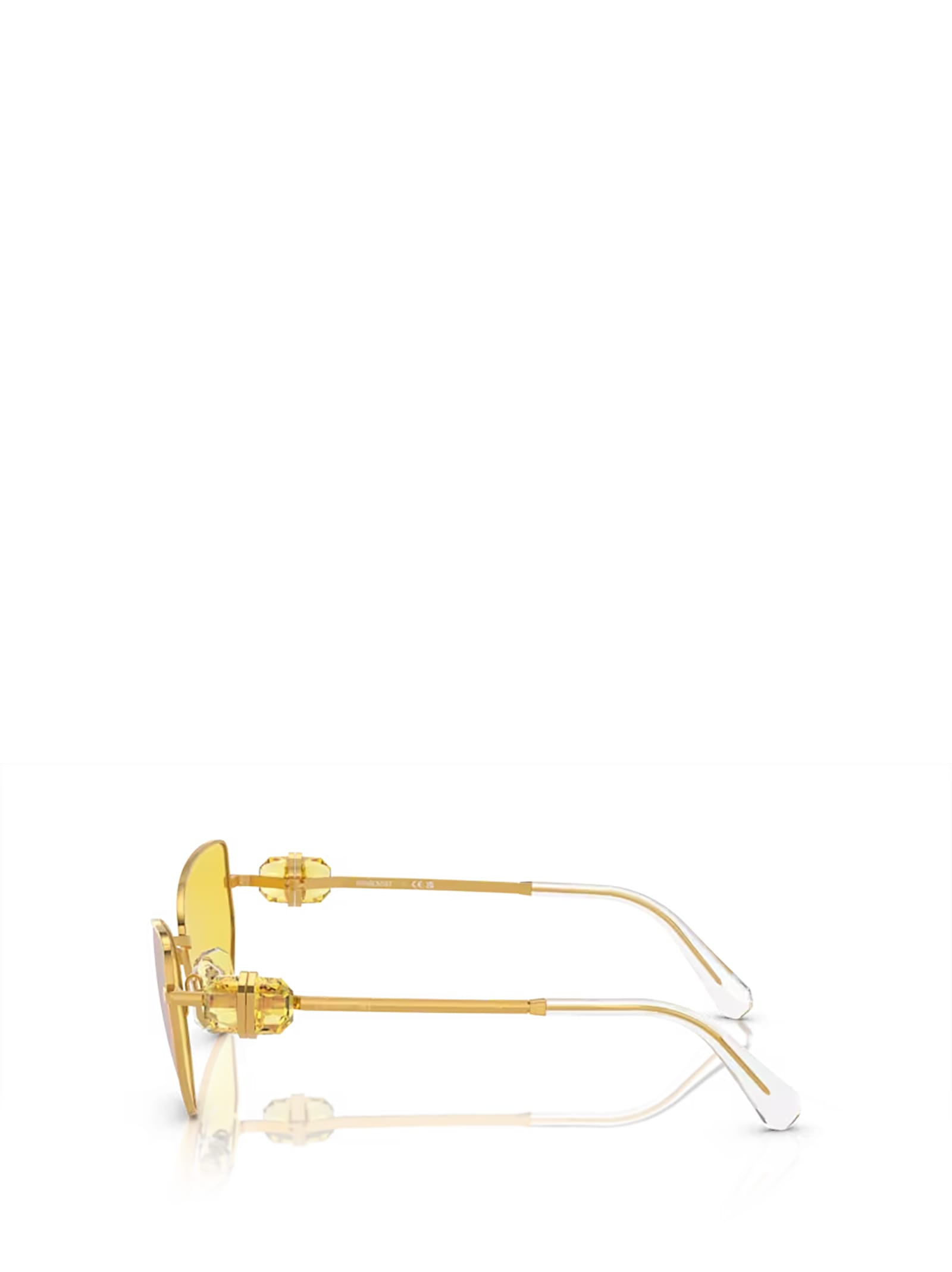 Shop Swarovski Sk7003 Gold Sunglasses