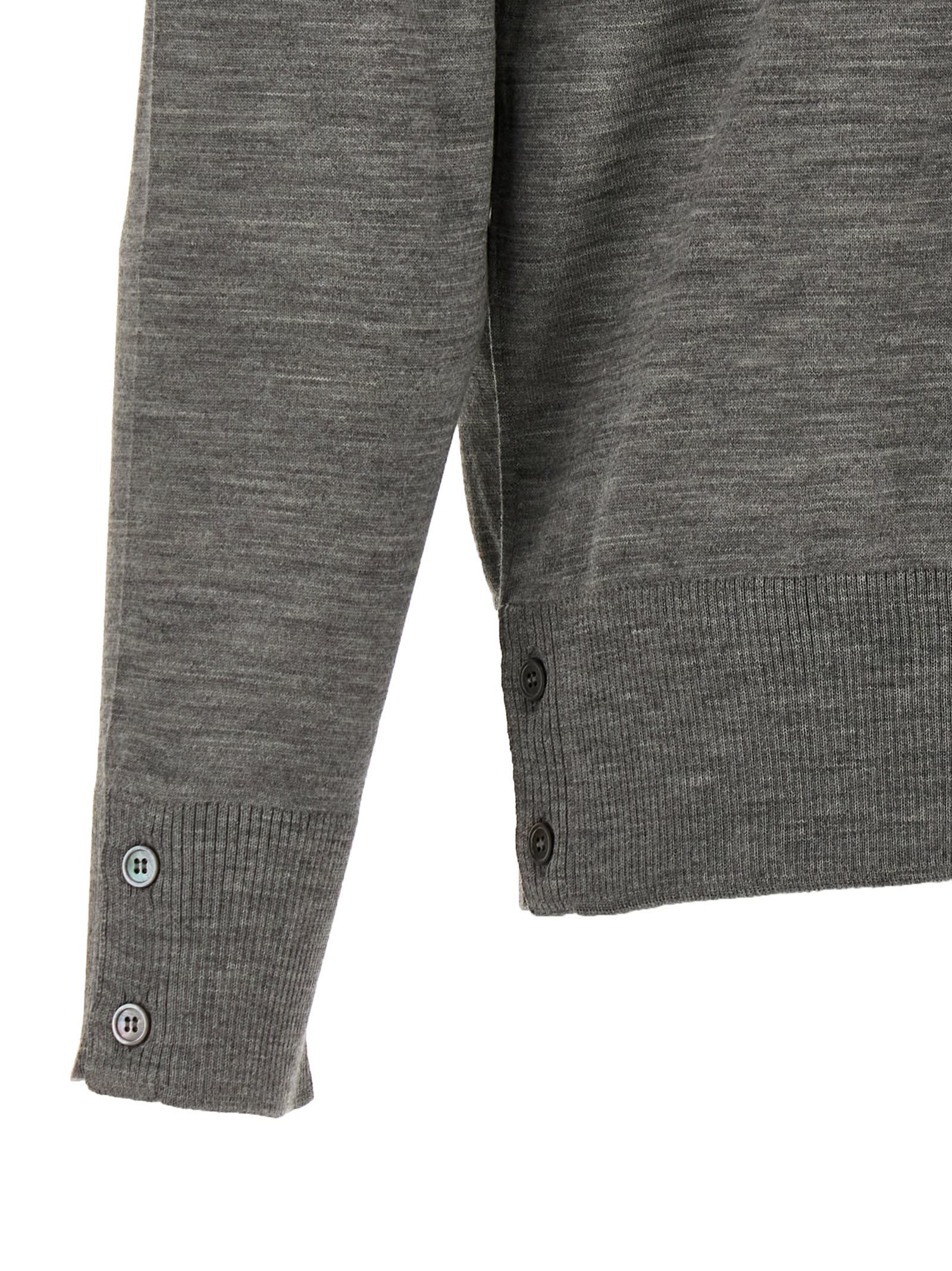 Shop Thom Browne 4 Bar Sweater In Gray