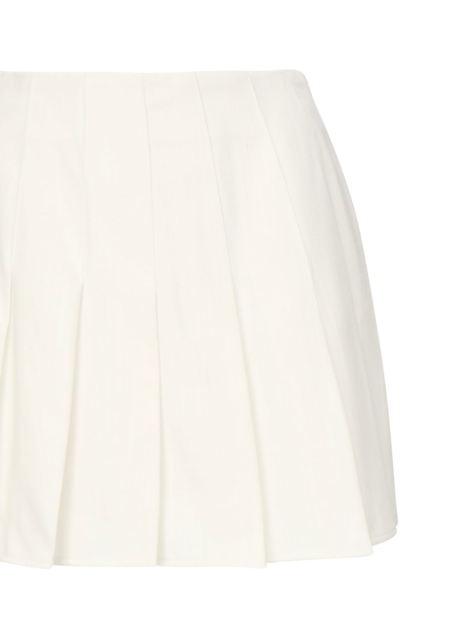 Nineminutes Pleated Tennis Skirt In White