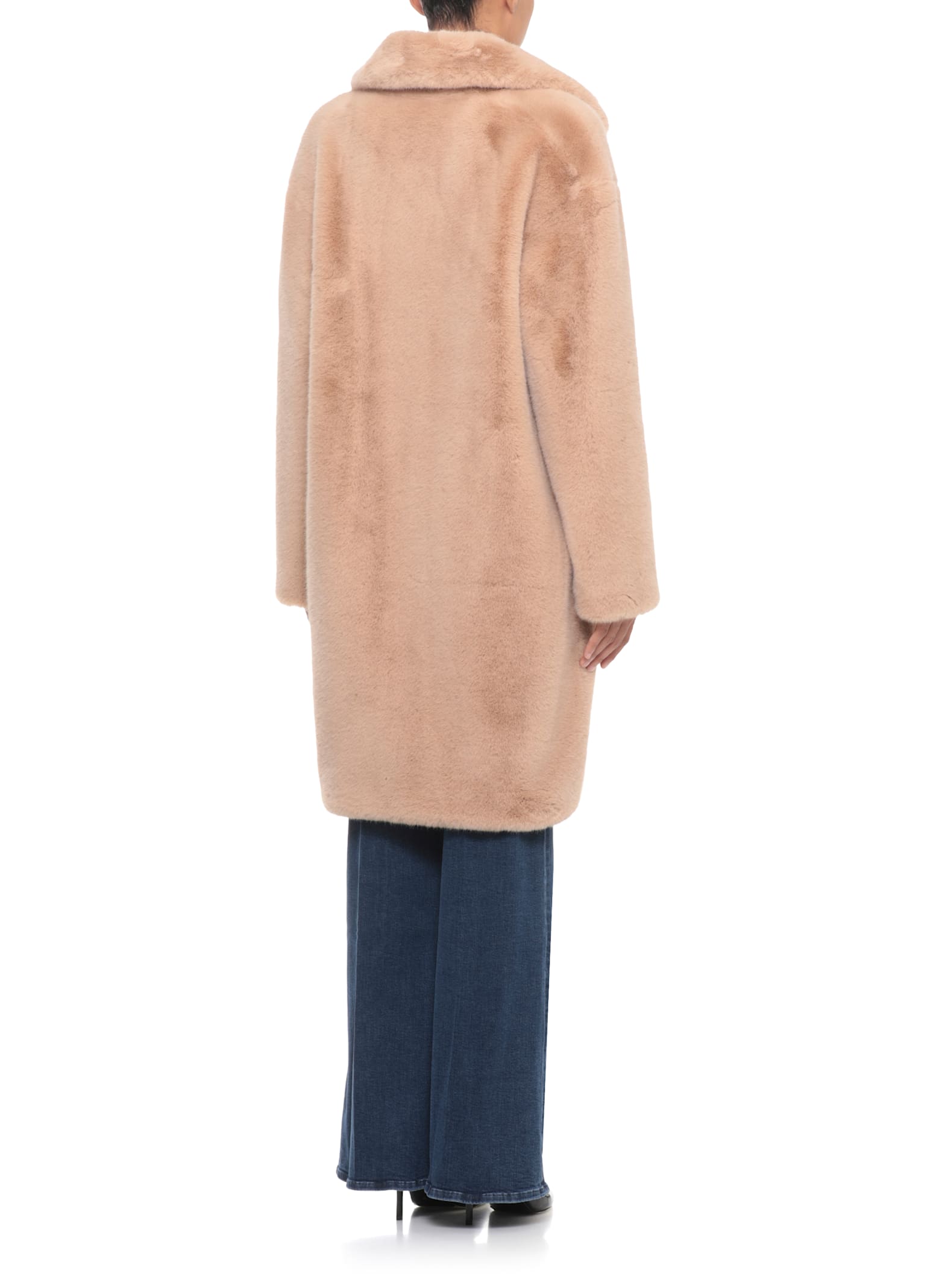 Stand Studio Camille Cocoon Coat In Brown