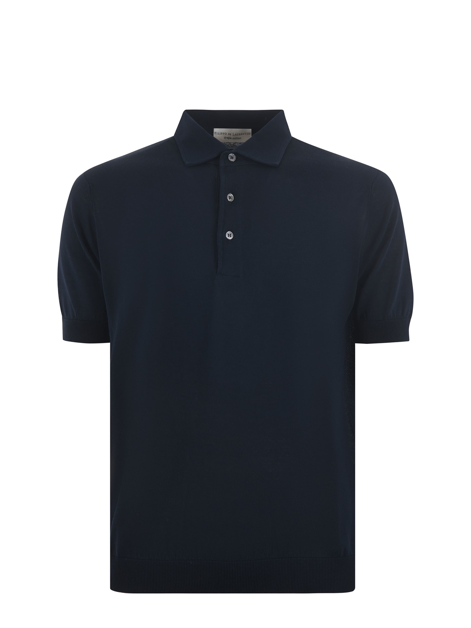 Shop Filippo De Laurentiis Polo Shirt In Blu Scuro