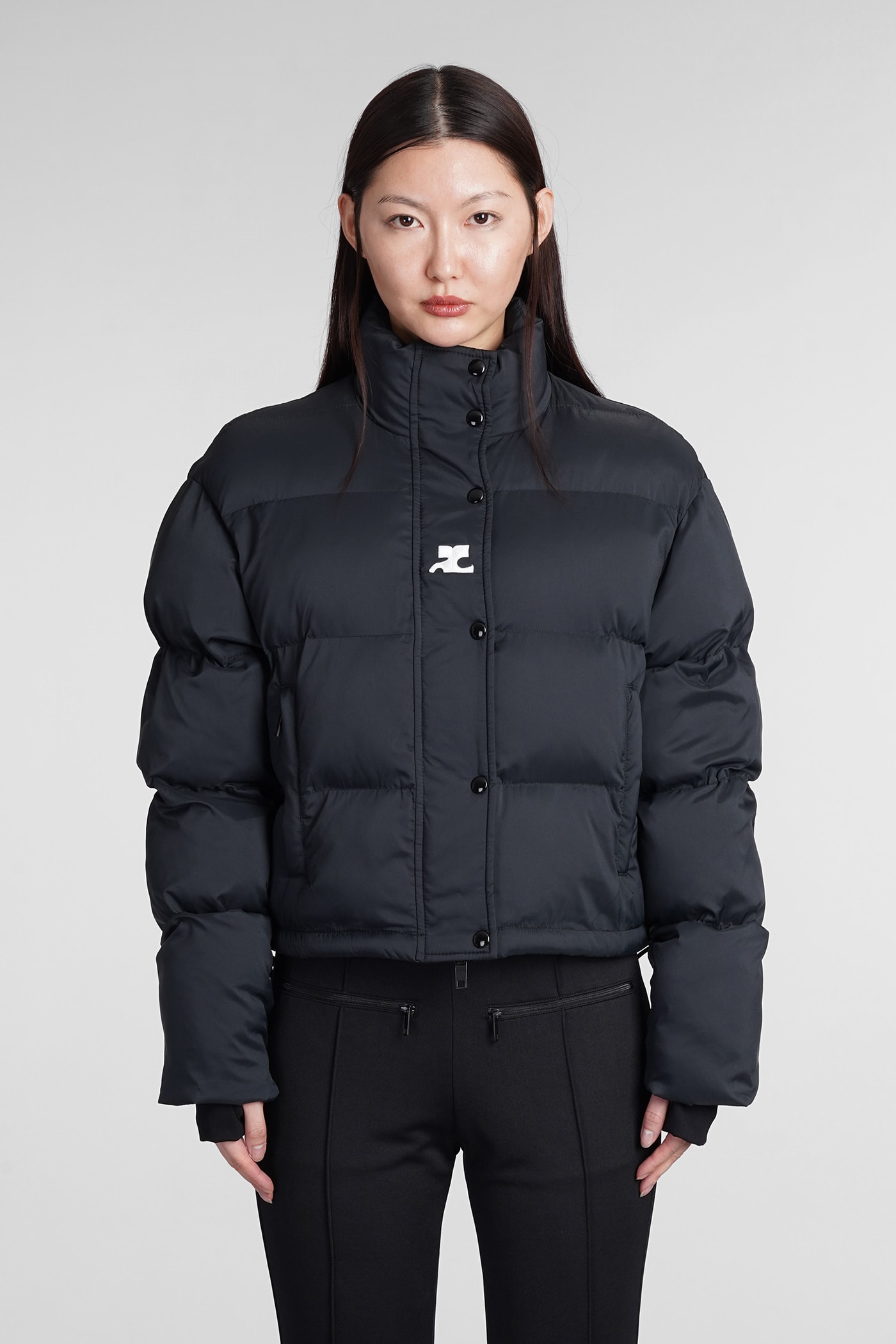 COURRÈGES PUFFER IN BLACK POLYESTER