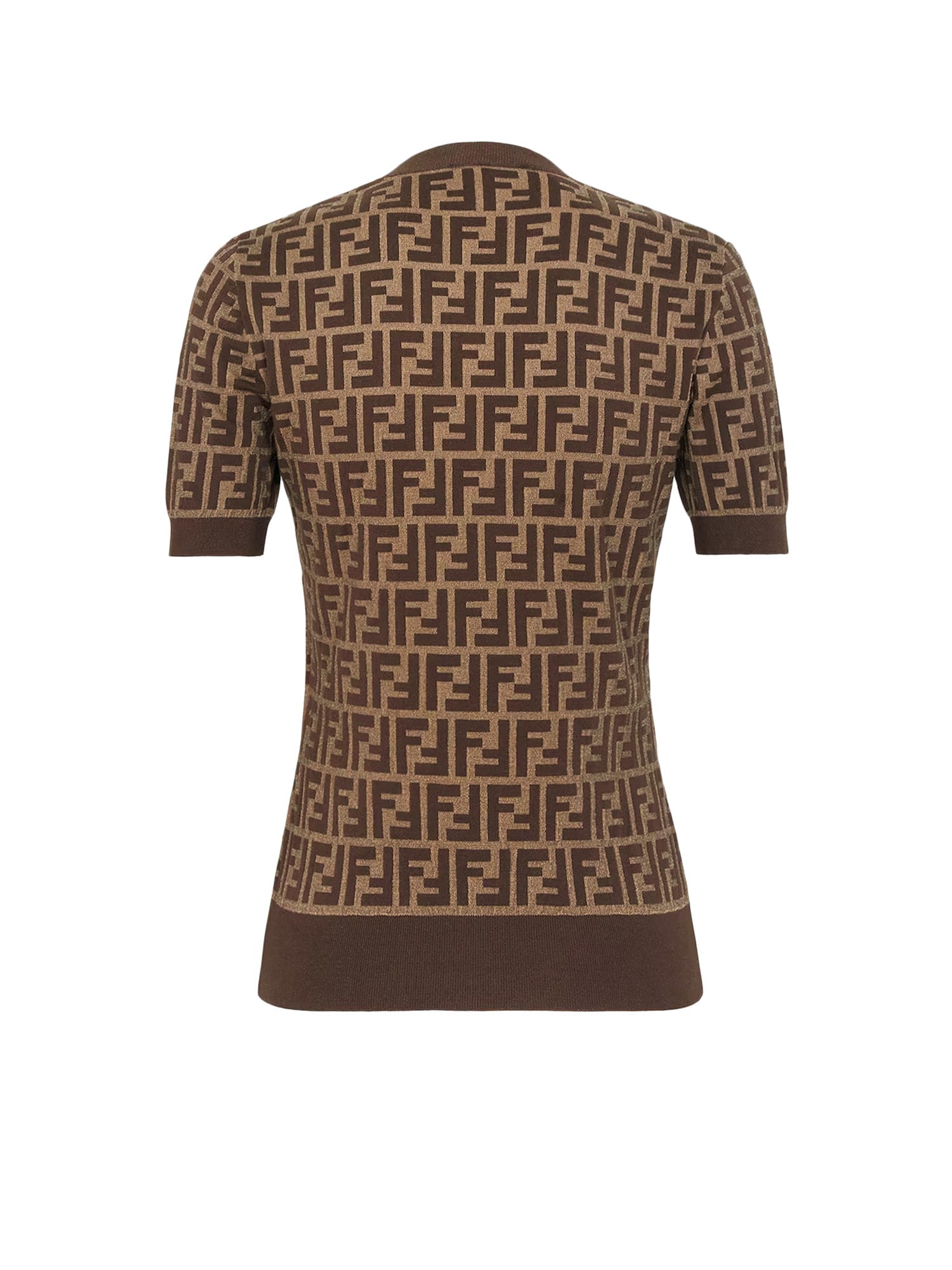 Shop Fendi T-shirt In Brown