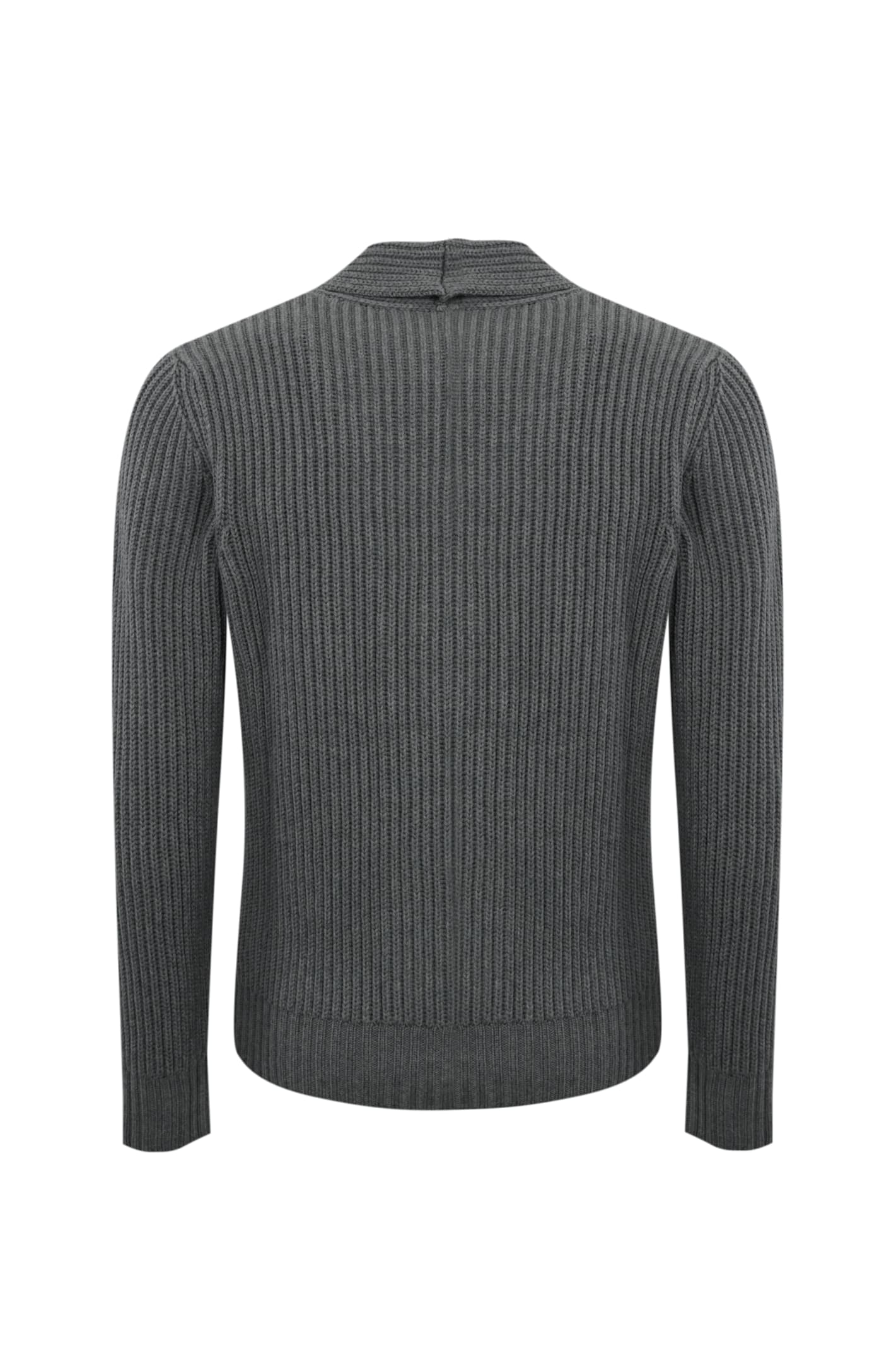 Shop Eleventy Wool Cardigan In Grigio