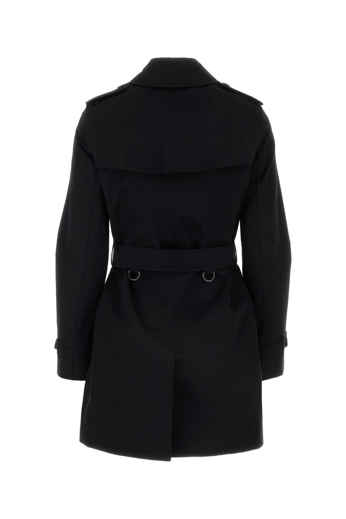 Shop Burberry Black Cotton Trench