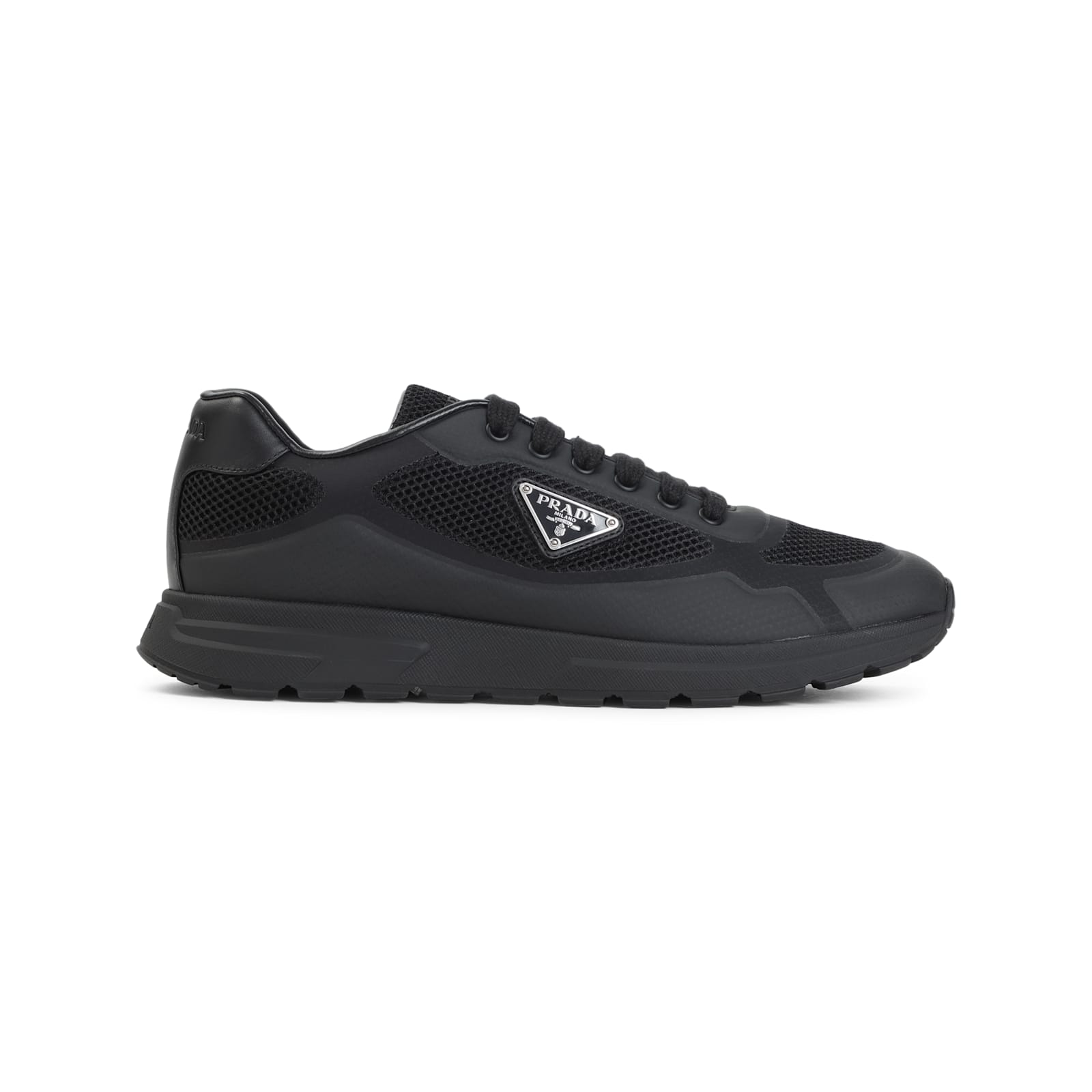 Prada Sneakers Prax 2.0 In Black Fabric And Mesh Men In Black
