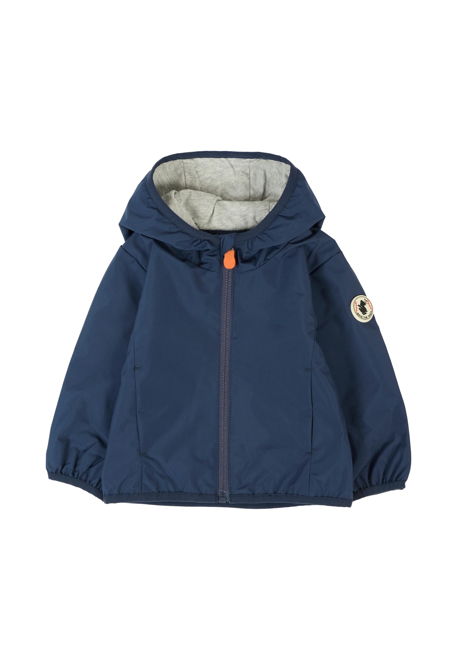 Save The Duck Blue Coco Windbreaker For Baby Boywith Logo In Blue