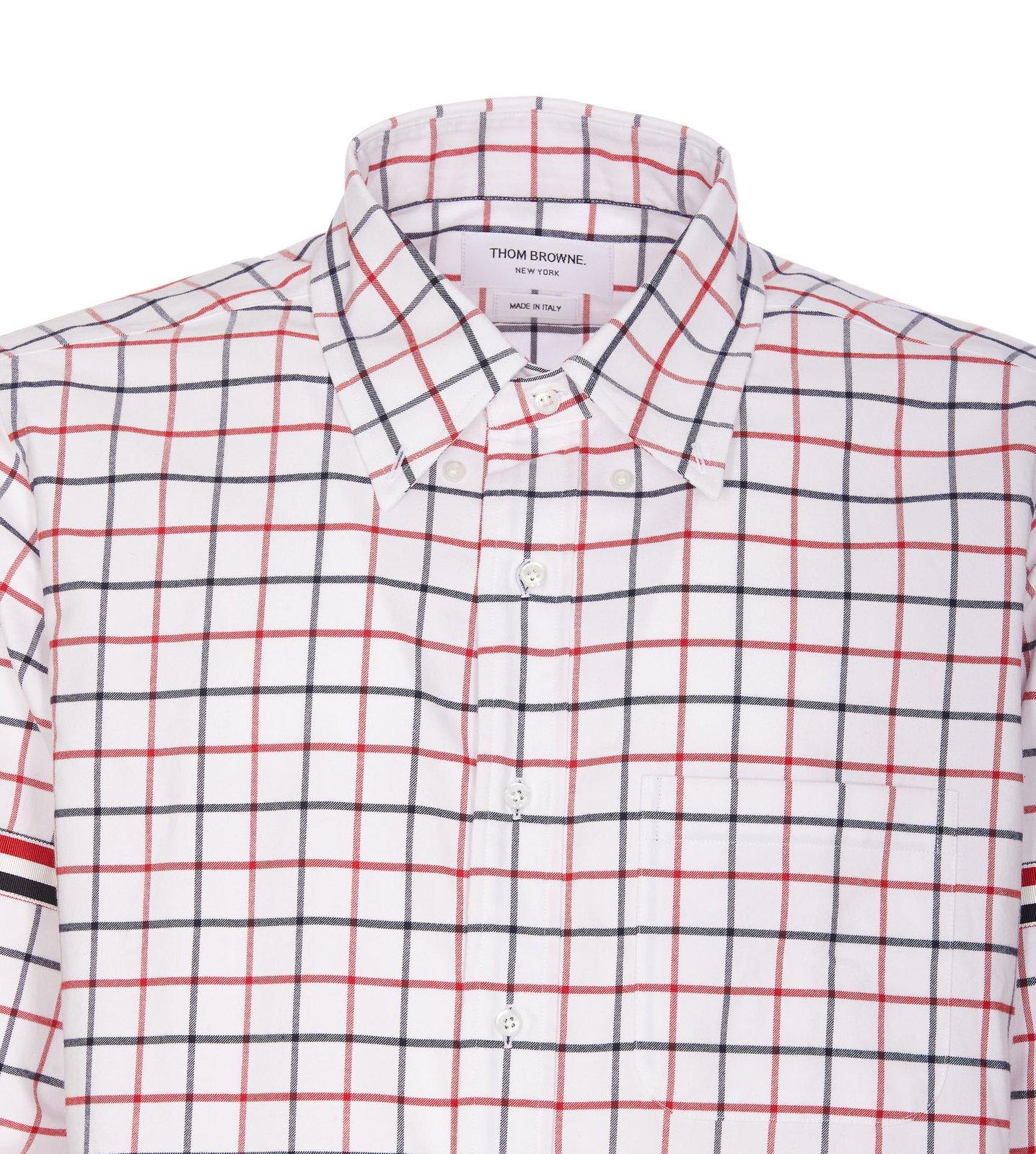 Shop Thom Browne Checked Shirt In Multicolour