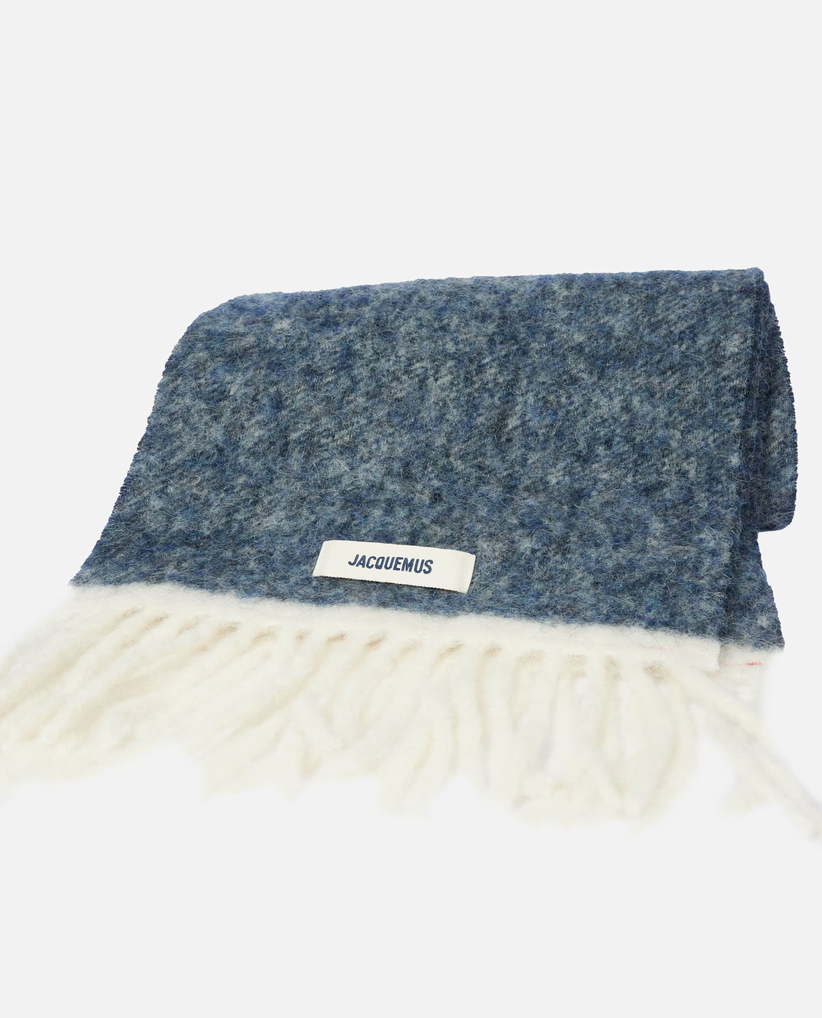 Jacquemus Fringed Scarf In Blue