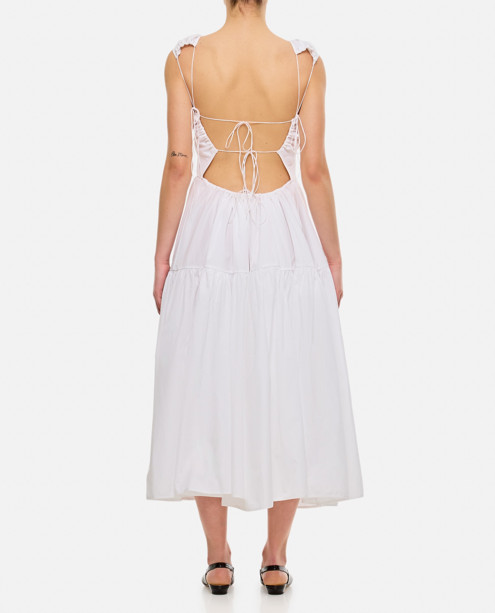 Shop Cecilie Bahnsen Ruth Gown Cotton Dress In White