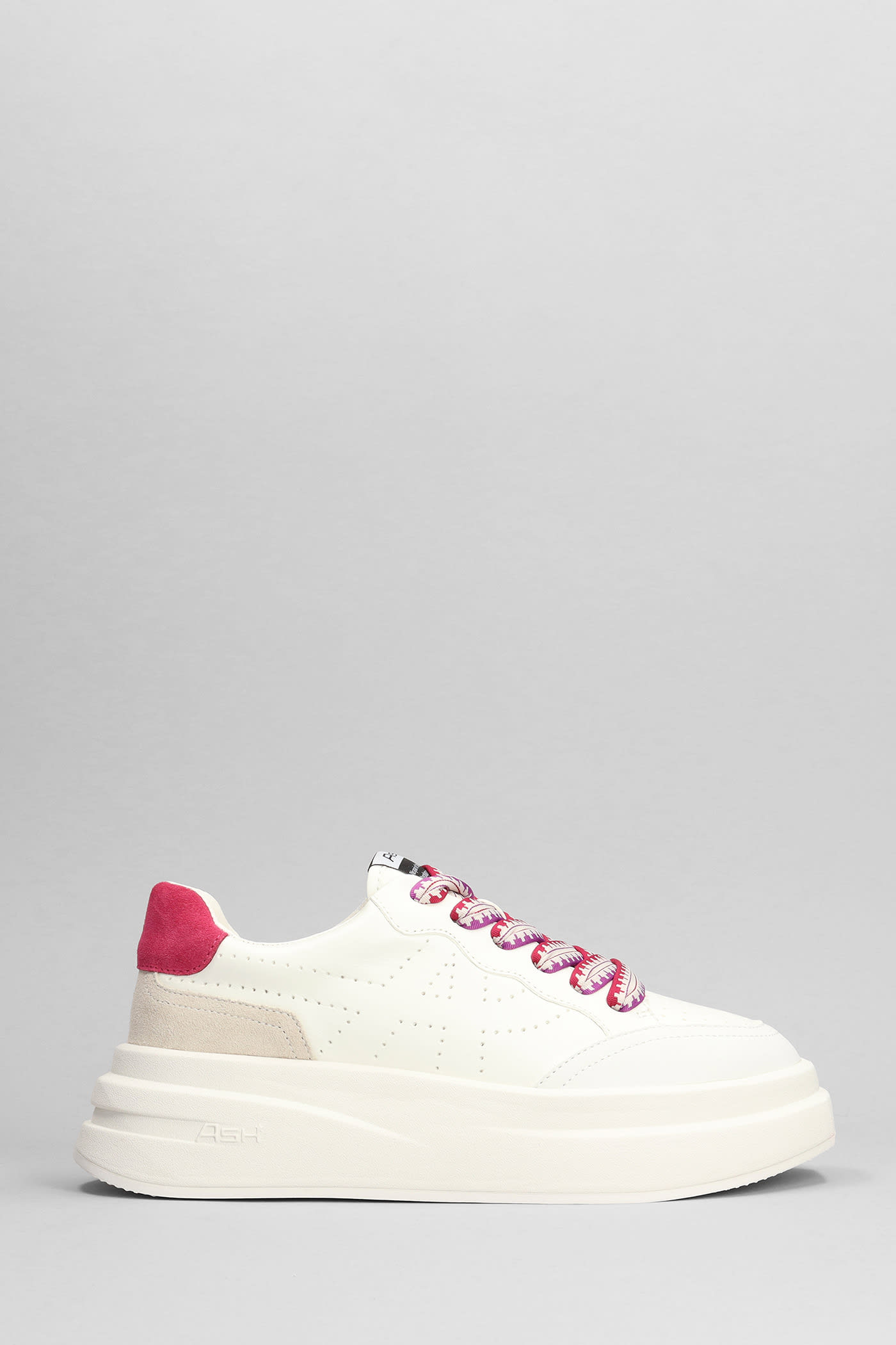 Shop Ash Impulsbis Sneakers In White Suede And Leather In Bianco