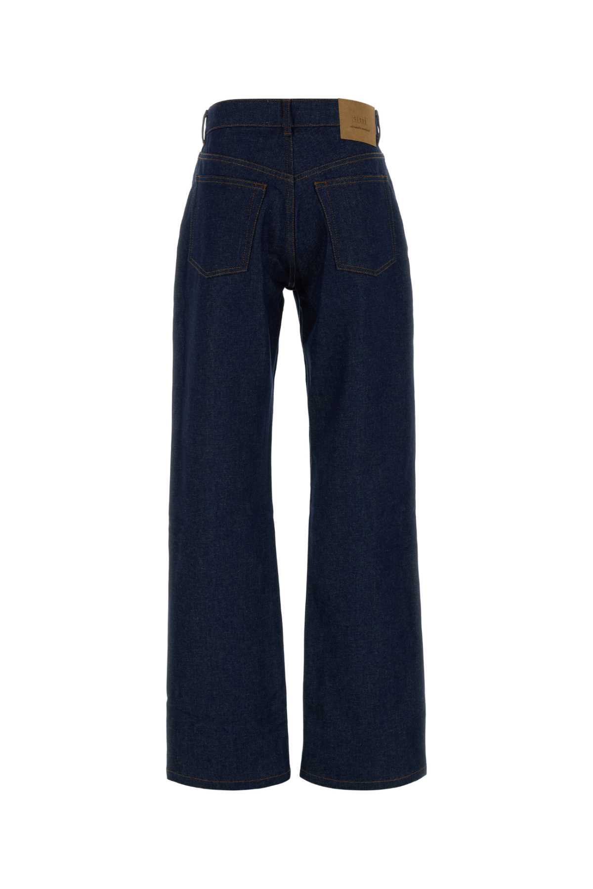 Ami Alexandre Mattiussi Wide-leg Denim Trousers Five Pocket Style In Blue