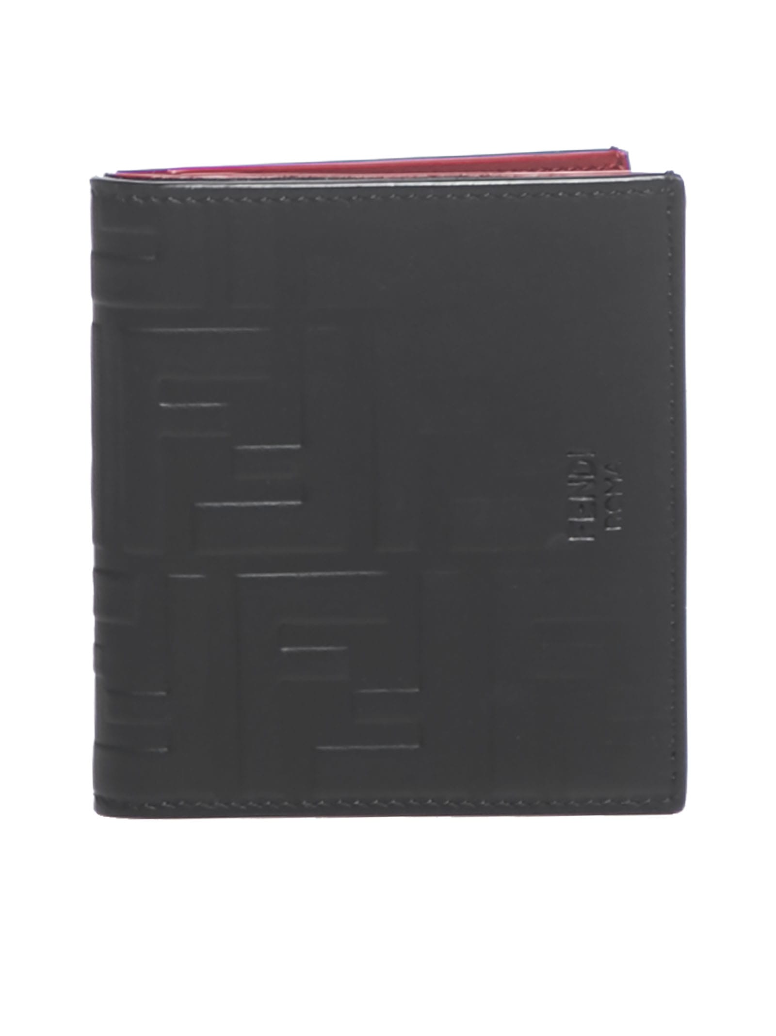 Fendi Slim Wallet Wallet In Nero + Fragola + P