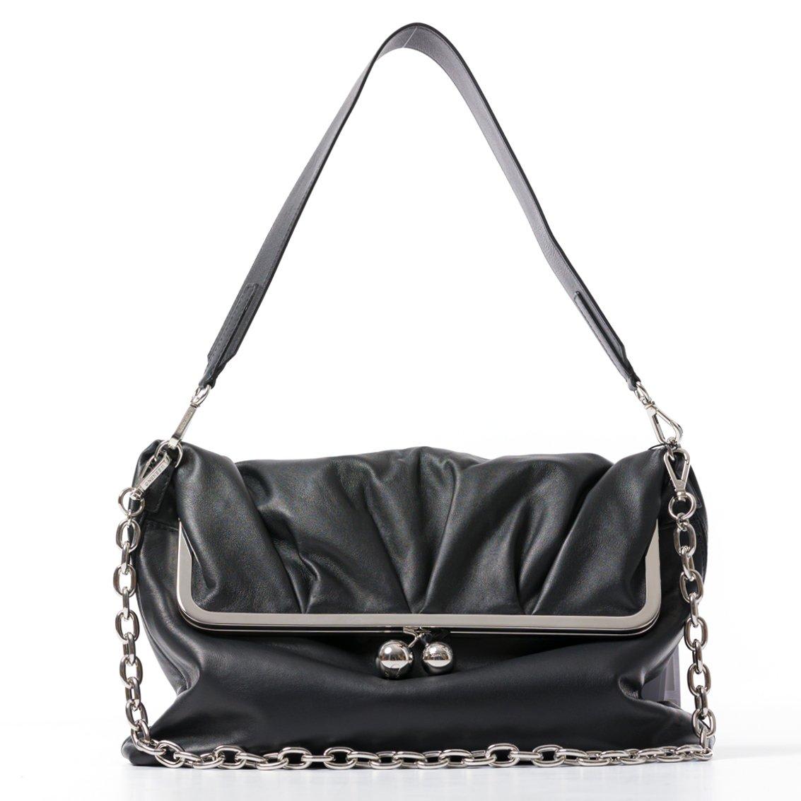 Weekend Max Mara Slalom Clutch-style Pasticcino Bag In Black